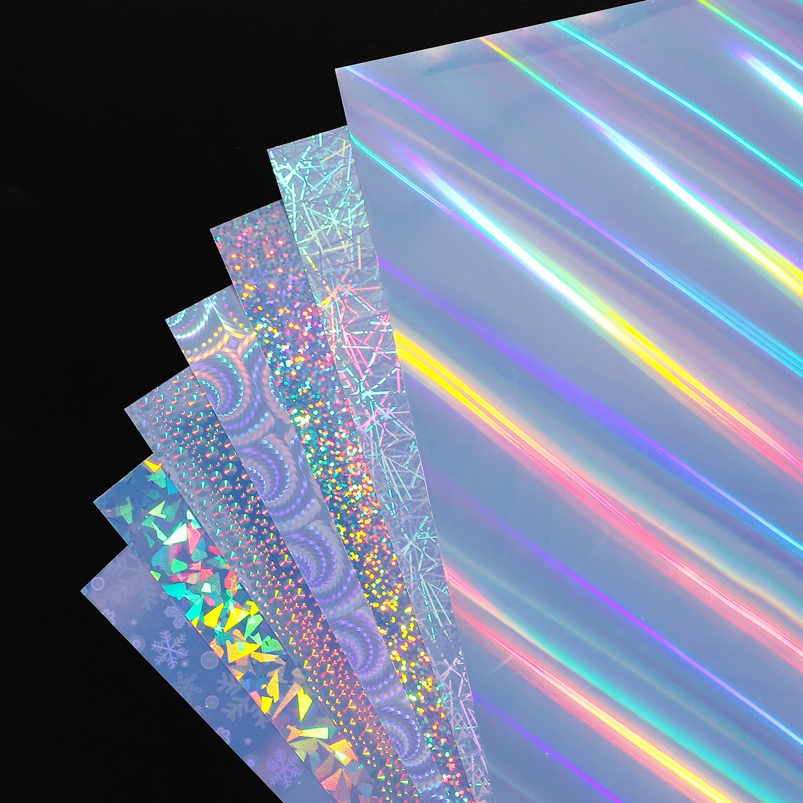12×8 Inch Printable Holographic Sticker , 12 Sheets Vinyl Sticker A4 Waterpro…