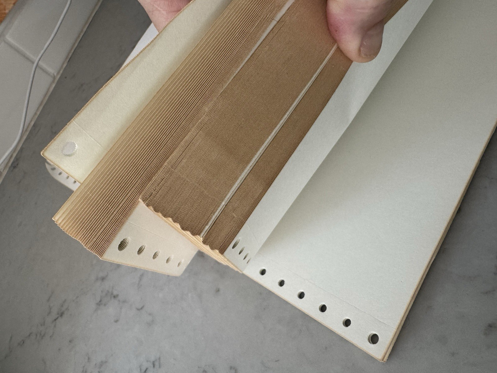 Vtg80s Dot Matrix Continuous Computer Printer Paper Old Stock Hundreds Of Sheets