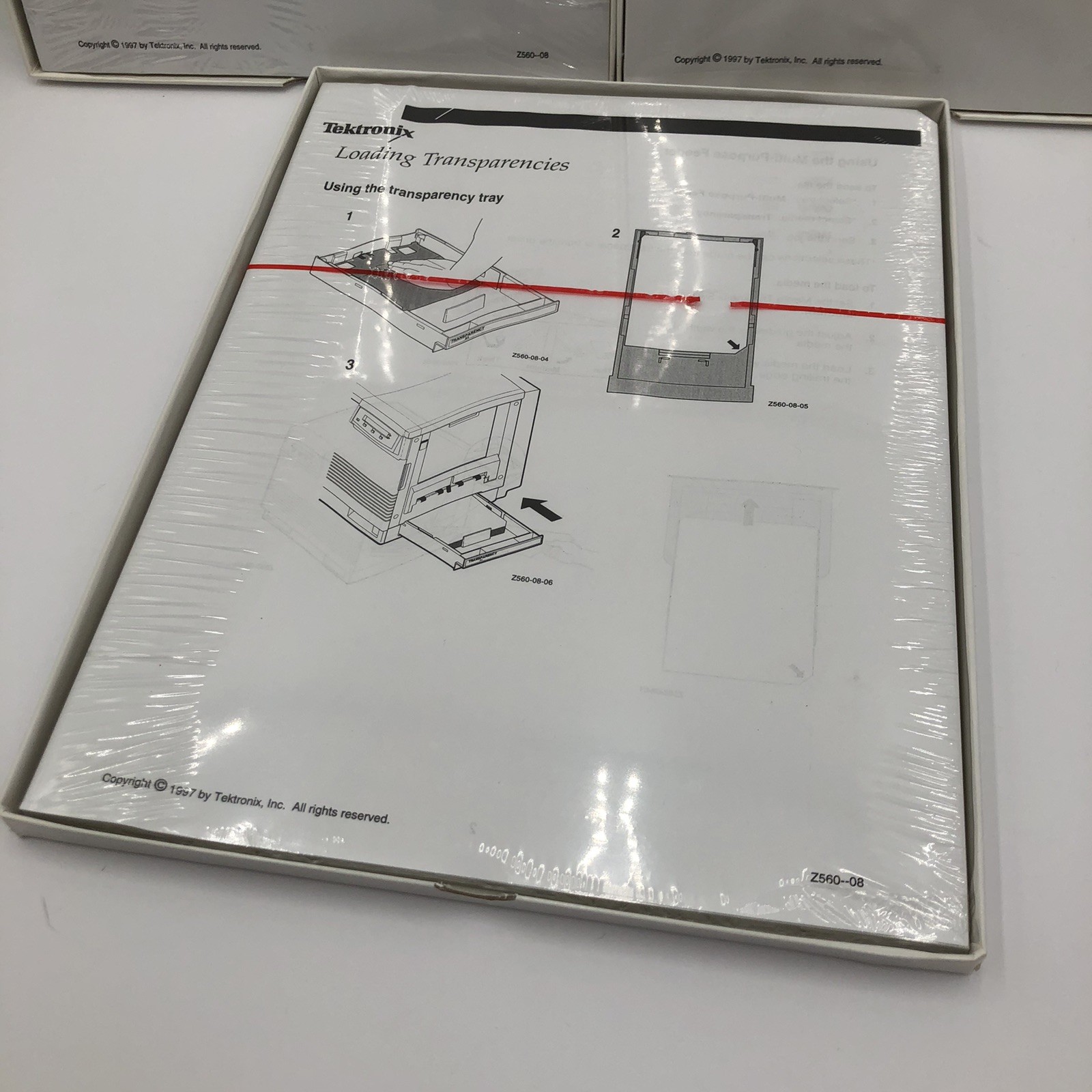 Tektronix Phaser 560 Transparency Film A-Size 8.5×11” Three Boxes Open Box