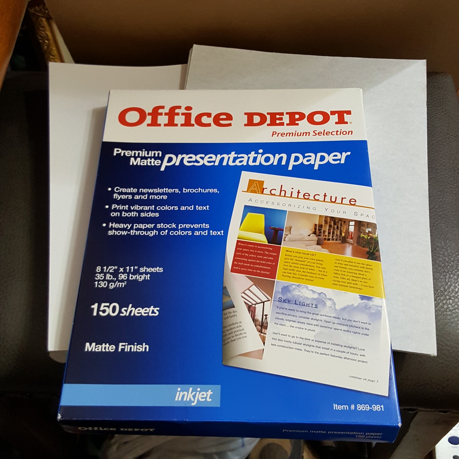 Office Depot Brand Premium Matte Inkjet Presentation Paper + Thicker loose paper