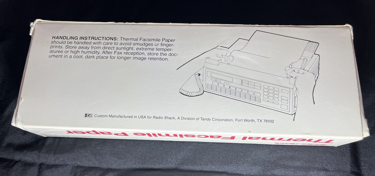 Thermal facsimile Paper Radio shack