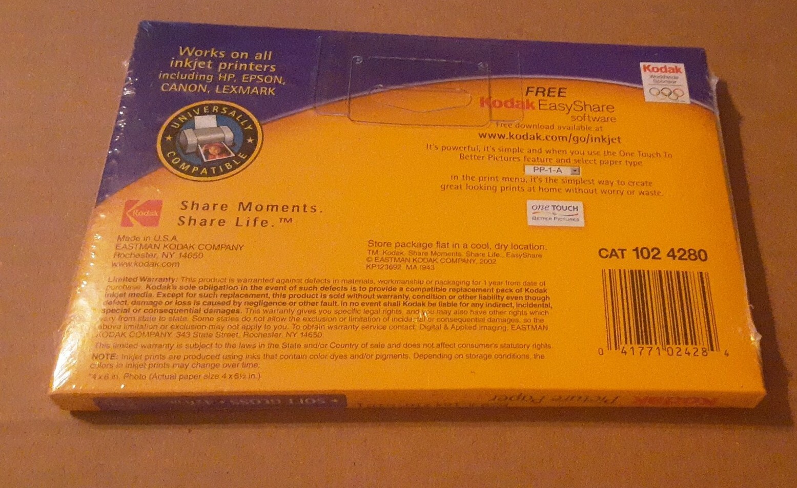 Kodak Picture Paper Soft Gloss 50 Sheets 4×6 in. – NEW
