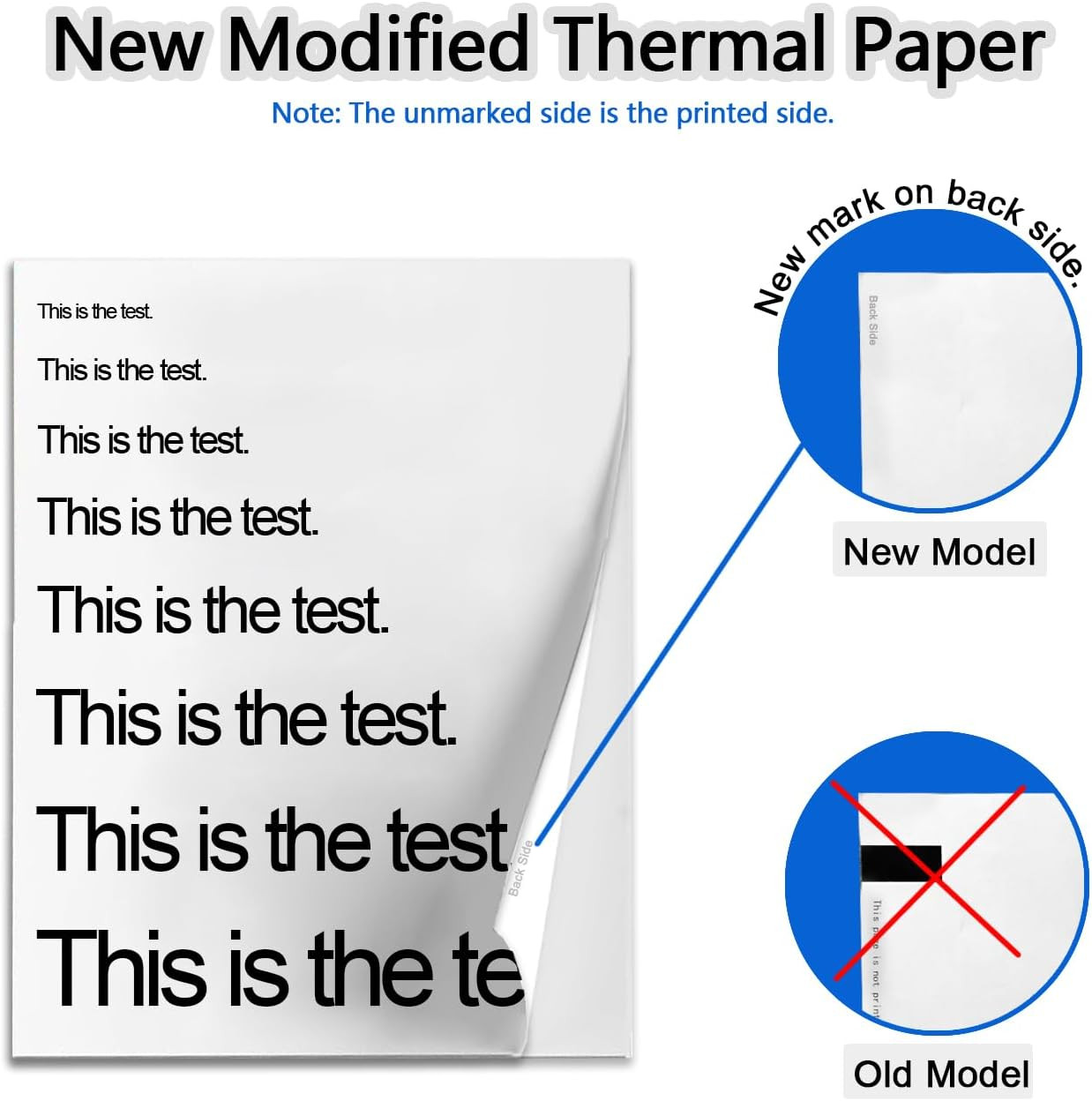 100 Sheets Thermal Printer Paper, 8.5”×11” US Letter Size, Advanced Printing P