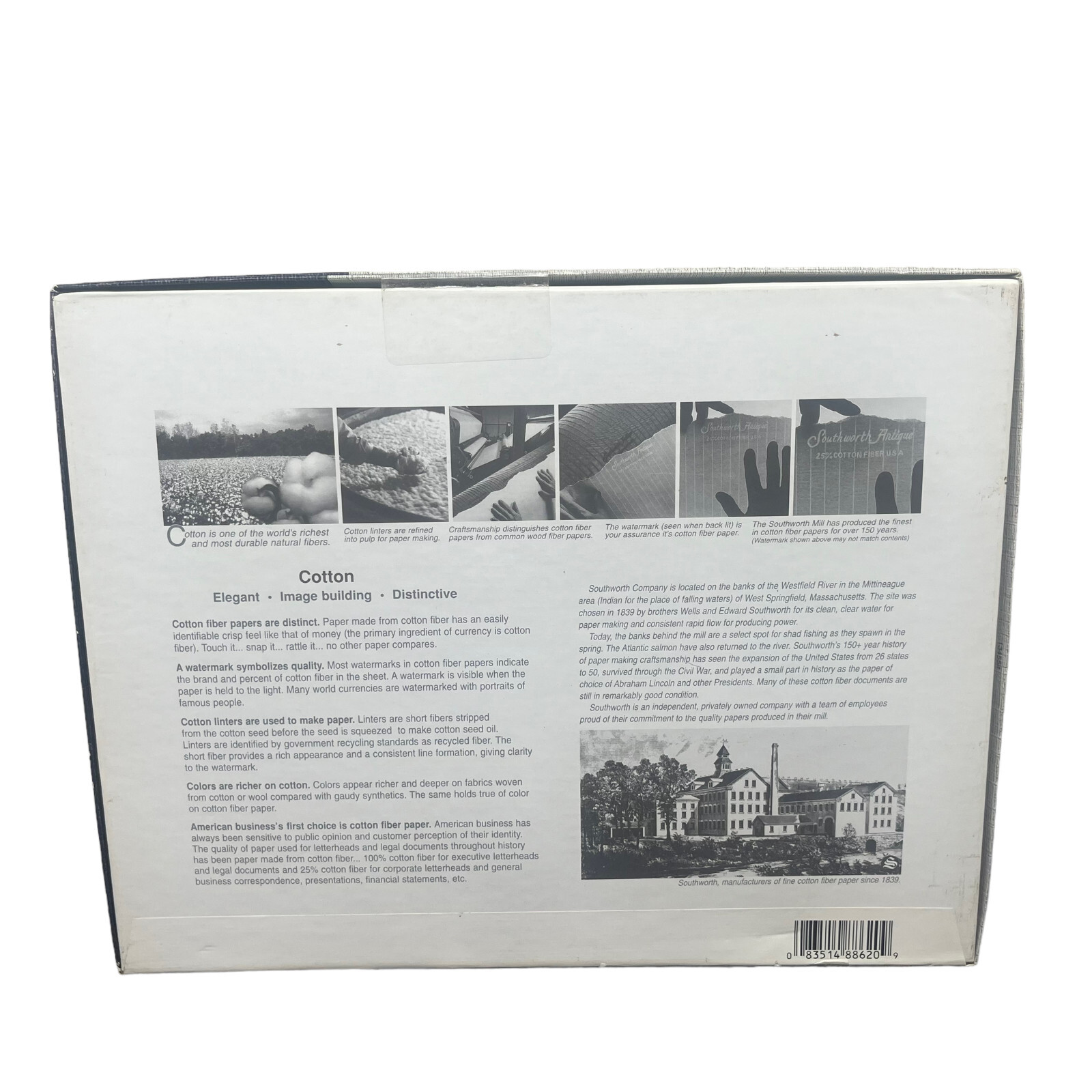 Southworth White Linen Paper Watermarked 25% Cotton Fiber 24lb (160 Sheets)