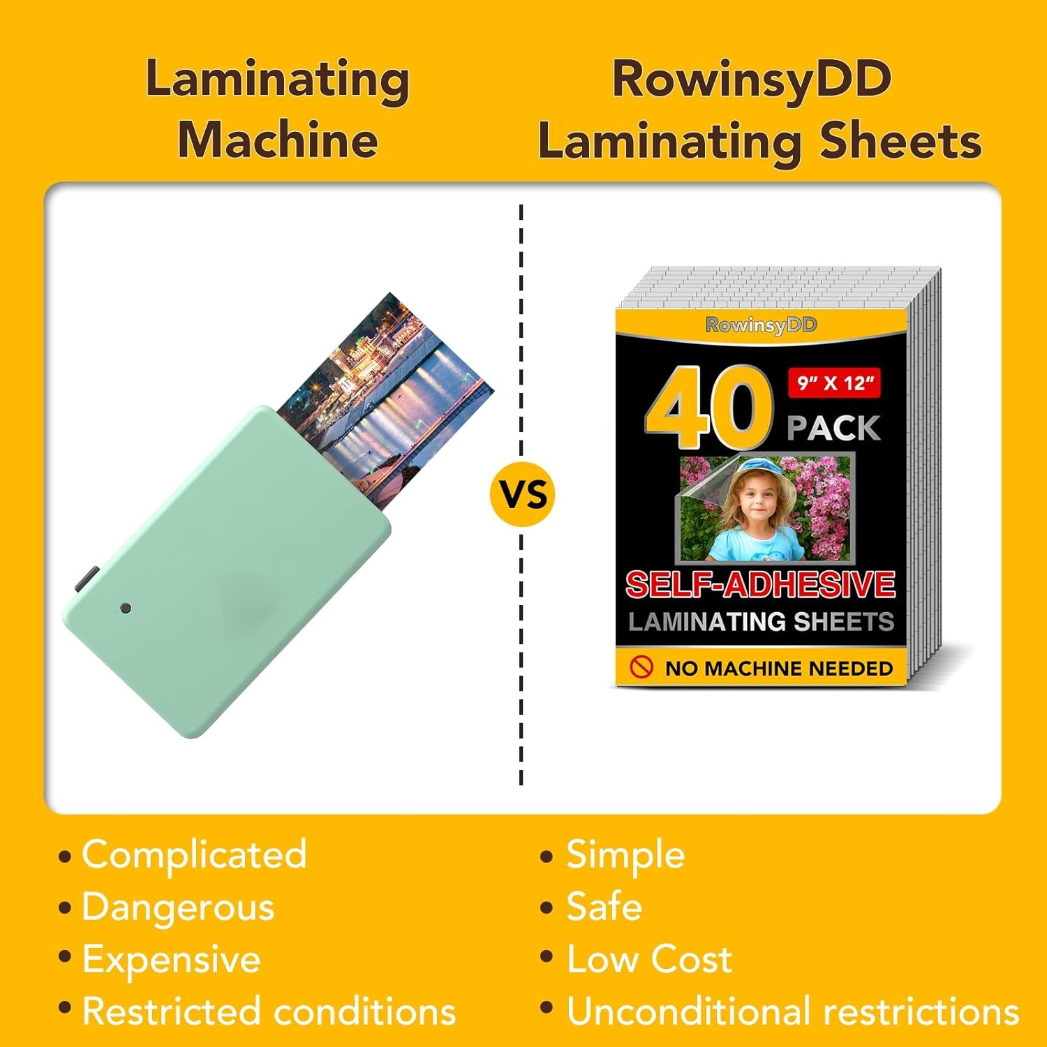 140 PCS Self-Adhesive Laminating Sheets, 9 x 12 Inches Self Adhesive Contact