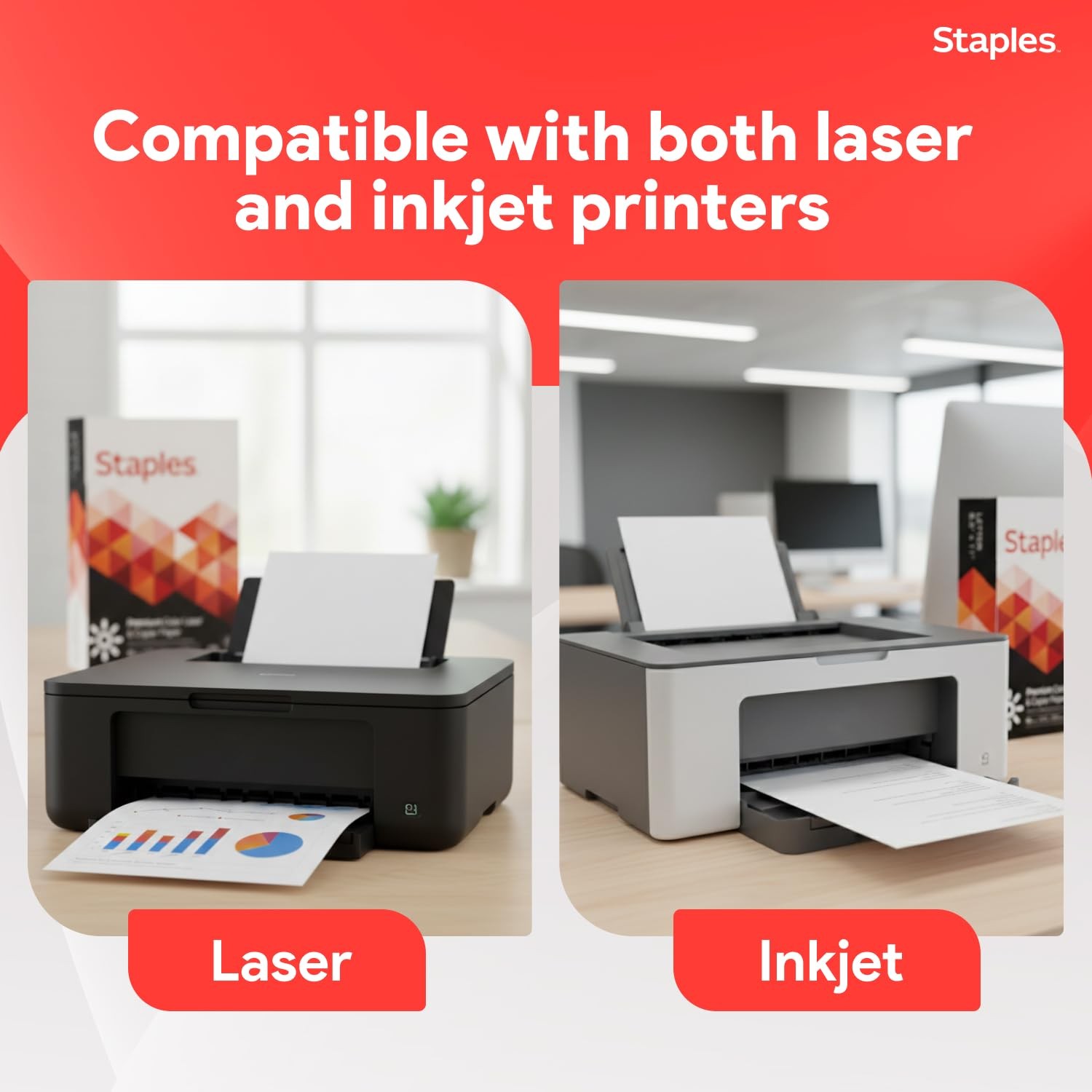 Laser Printer Paper 8.5×11 Inch 32 lb 98 Brightness Office Business Paper Ream