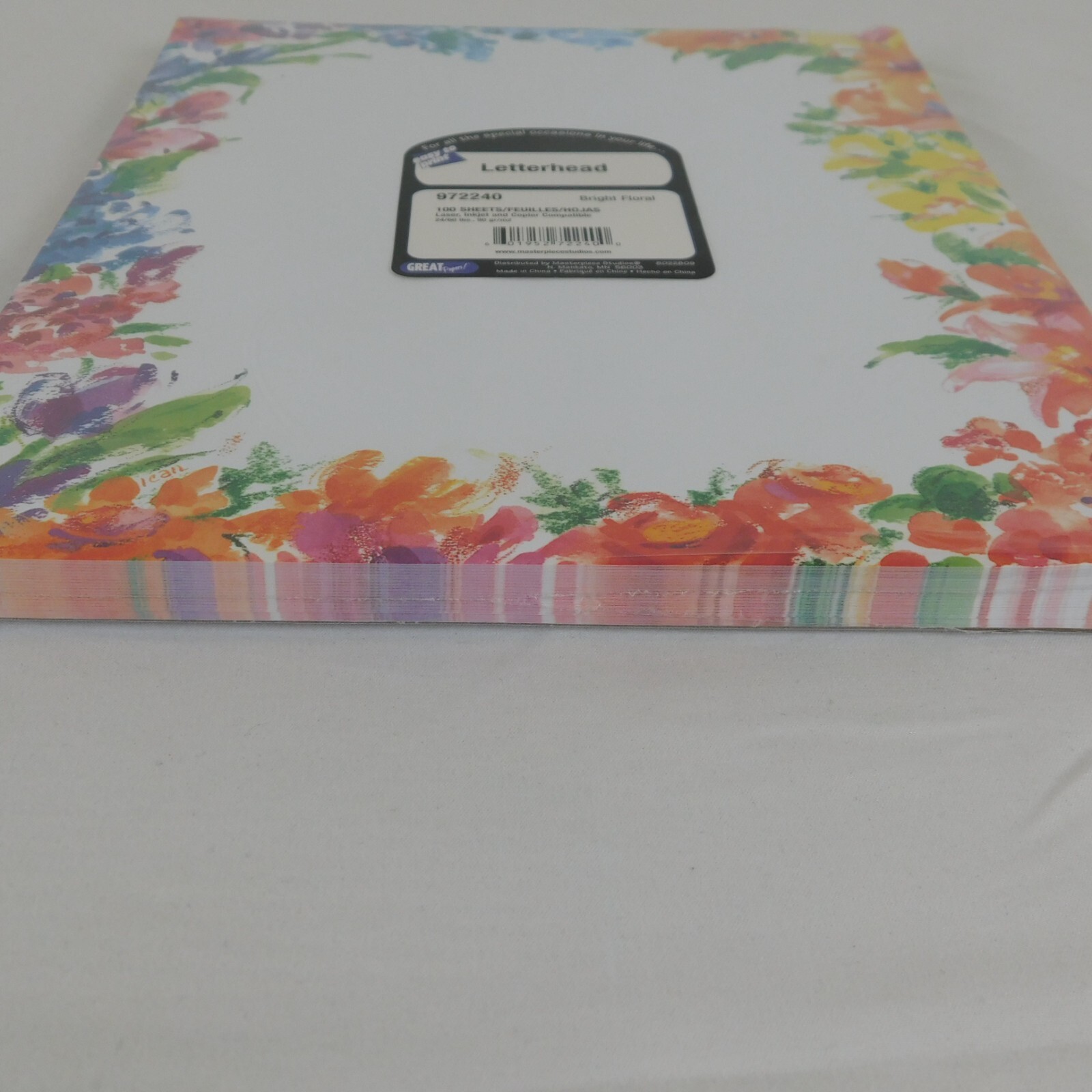 Bright Floral Letterhead 8.5 x 11 Great Papers 100 Sheets New in Package Printer
