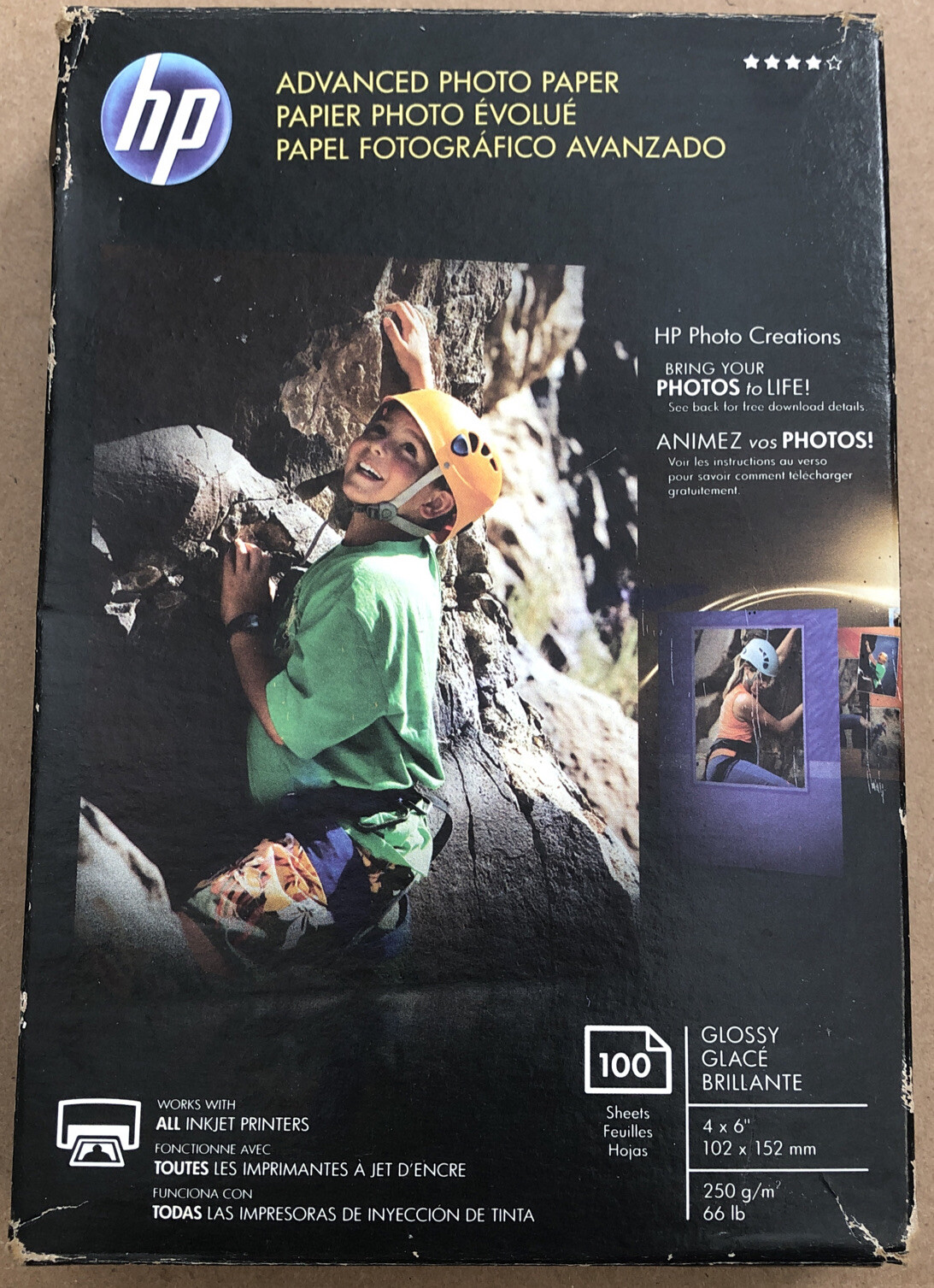 NEW HP Advanced Photo Paper Glossy 4 x 6 Q8638A 100 Sheets