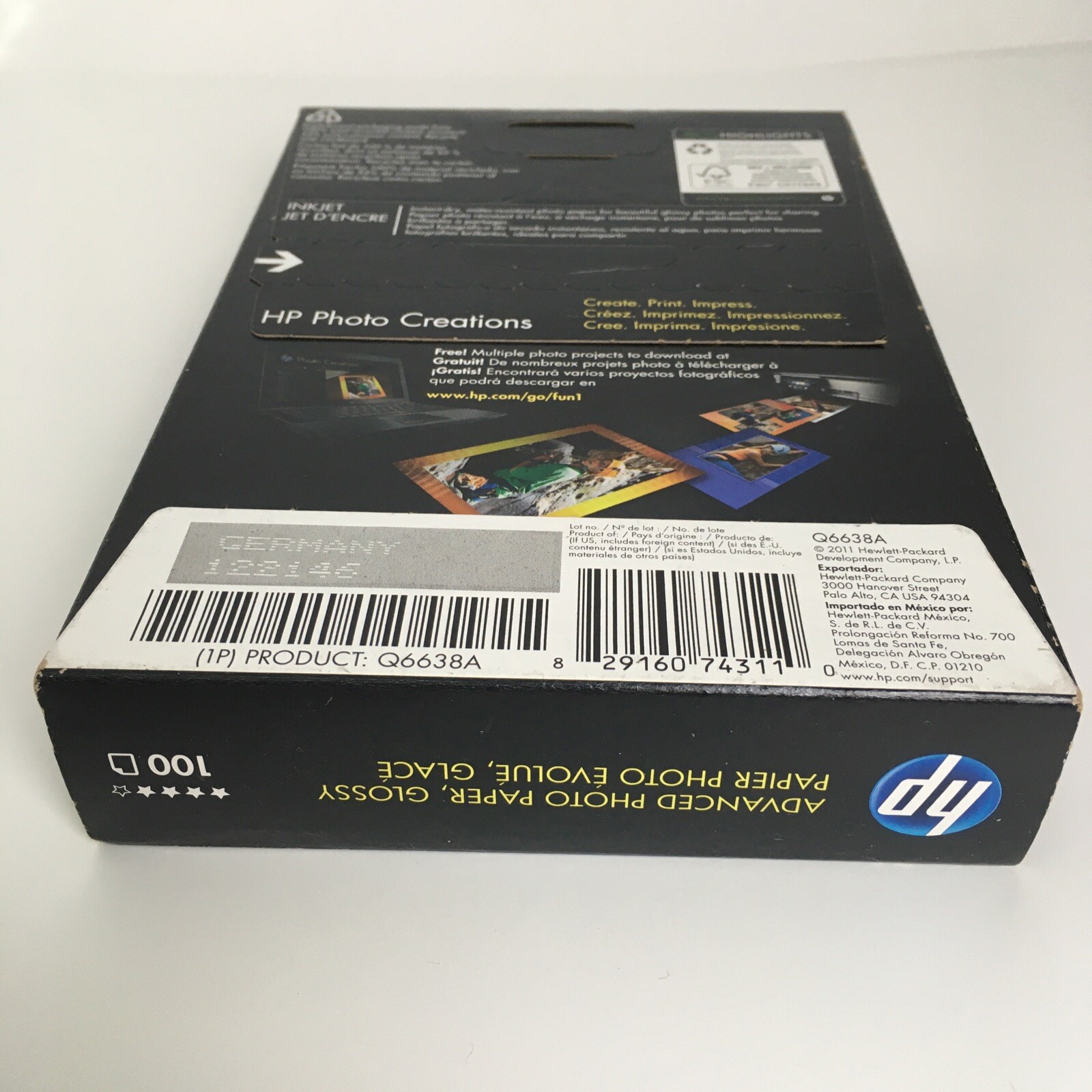 HP Advanced Photo Paper 100 Sheets 4 x 6 inch Glossy Borderless New