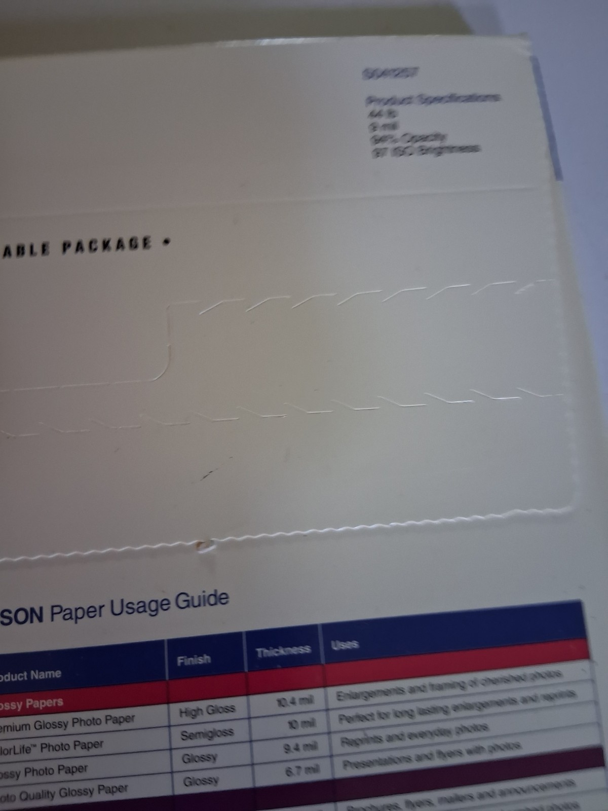 Epson Matte Paper Heavyweight Unopened 50 Sheets 8.5″x11″ 2002