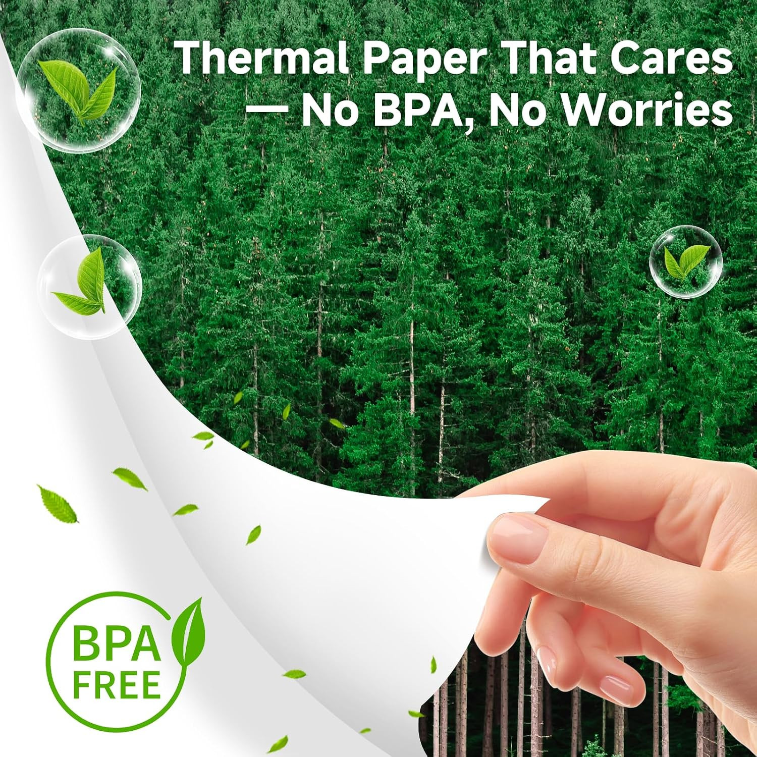 Thermal Printer Paper, 200 Sheets 8.5″x11″, BPA-Free for Various Printers