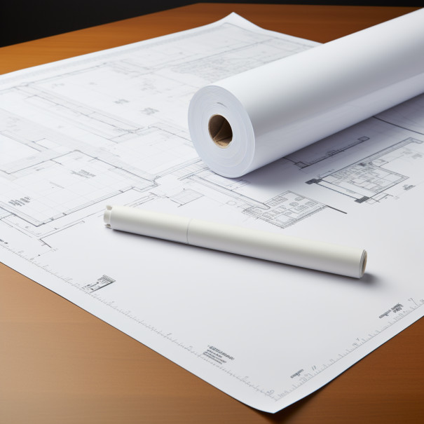 24″ x 150′ CAD 20 lbs Bond Inkjet Wide-Format Plotter Paper – 2.0″ Core 4 Rolls