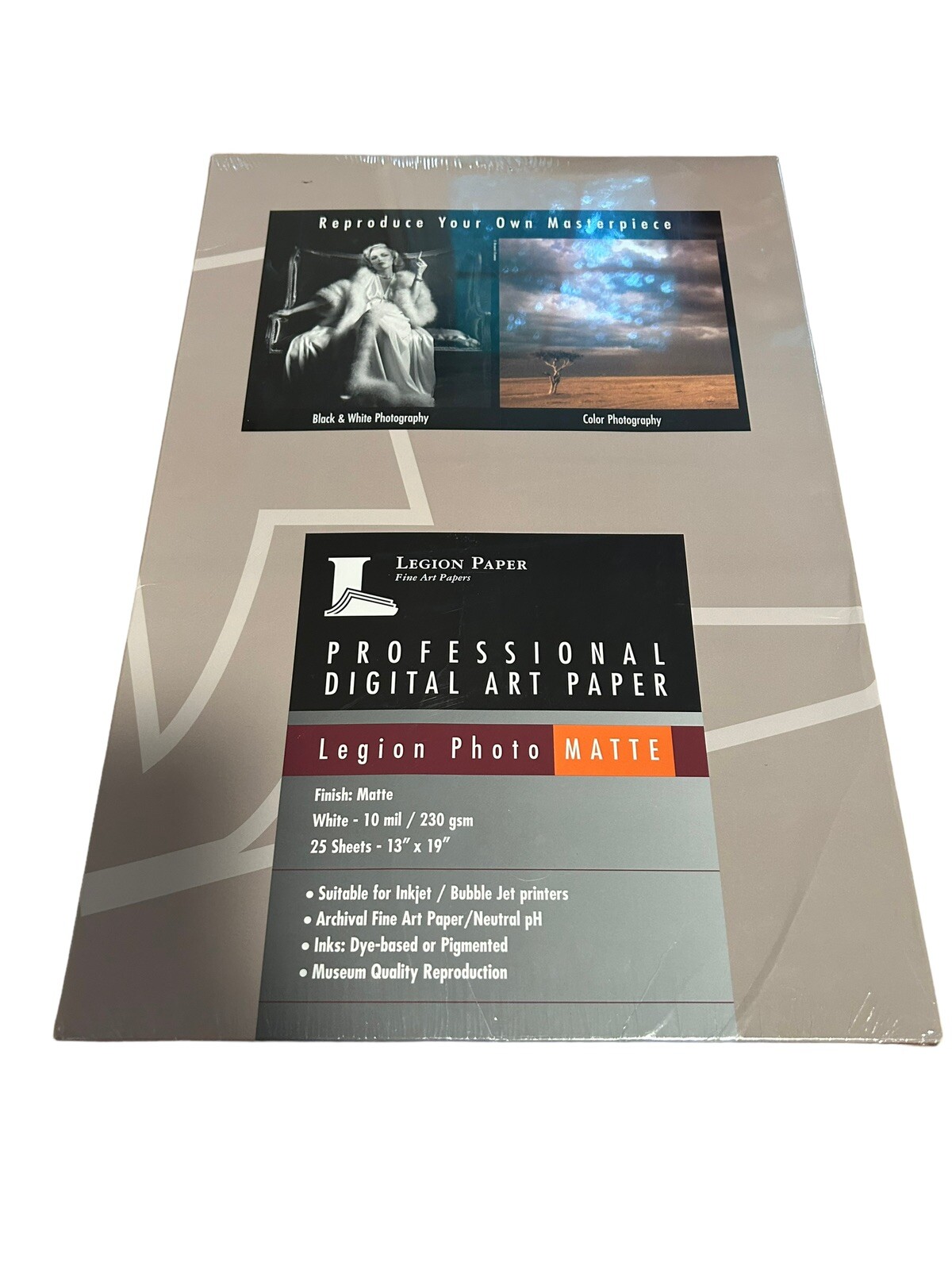 Legion Professional Digital Fine Art Paper Matte Archival Ink Jet, 13×19, 25shts