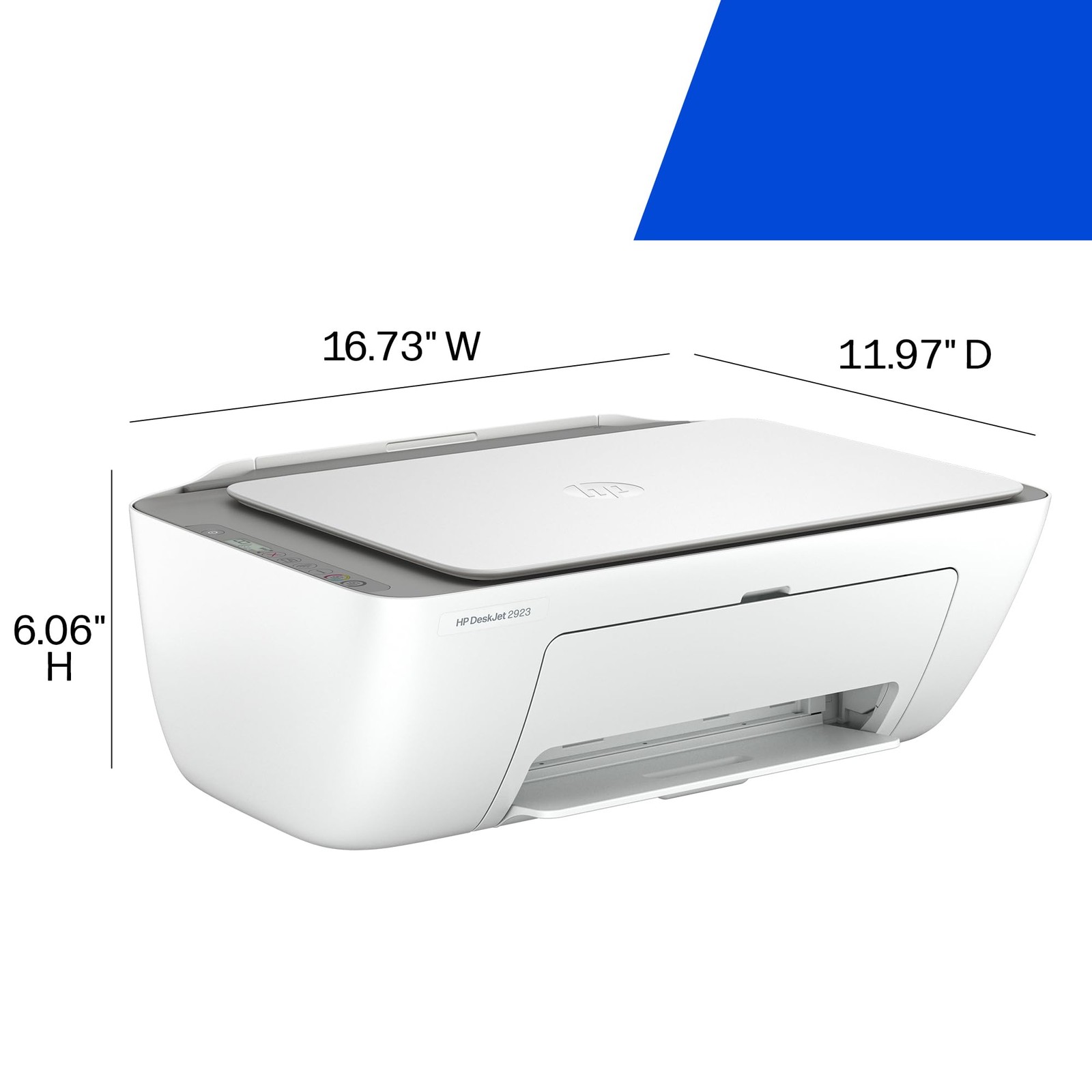 HP DeskJet 2923 Wireless All-in-One Color Inkjet Printer, one size, White