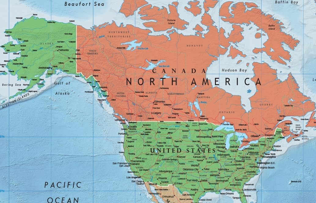 World Classic Wall Map Poster Mural (24×36 Paper Folded)