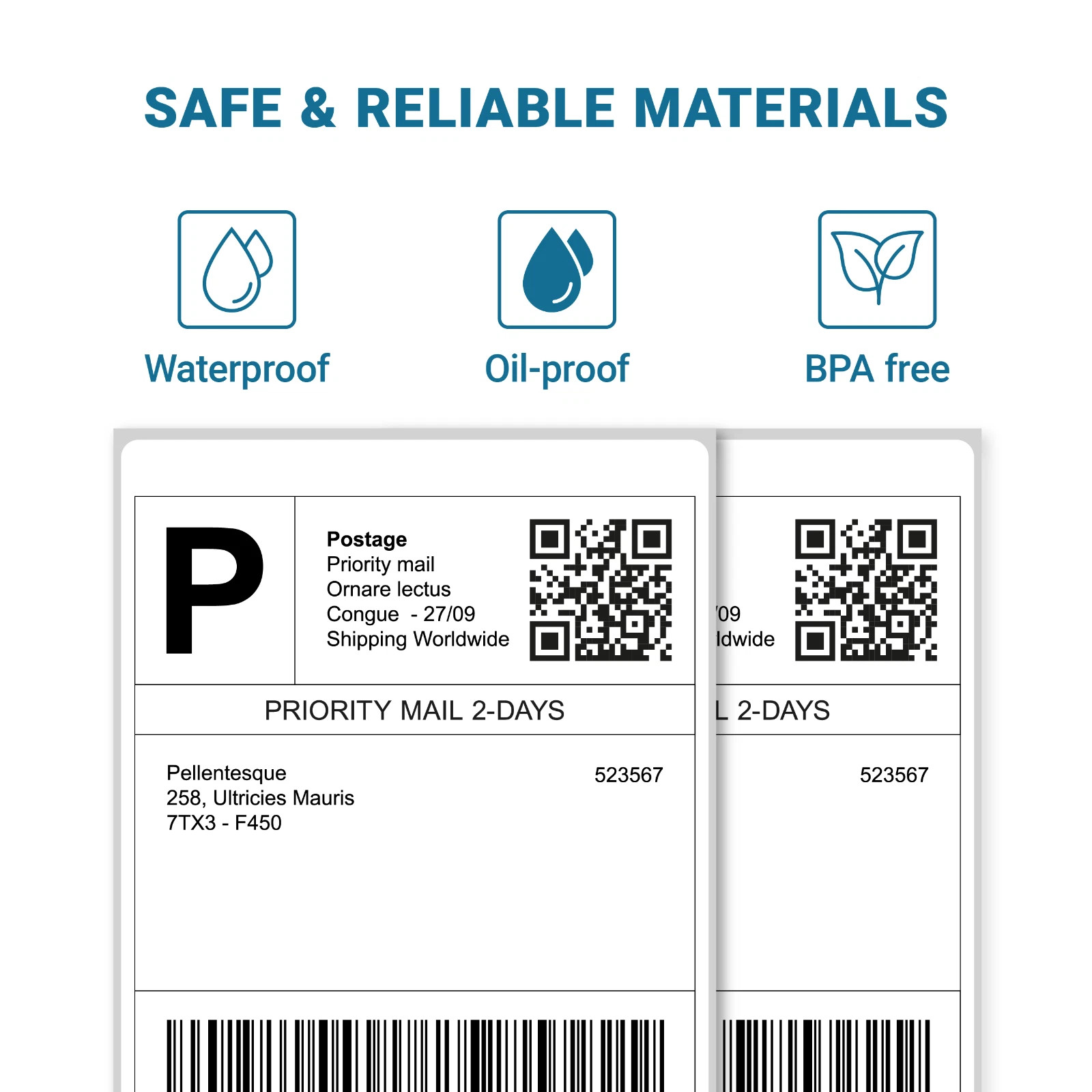 500/1000PCS 4″ x 6″ Direct Thermal Shipping Label fit for VRETTI MUNBYN Phomemo