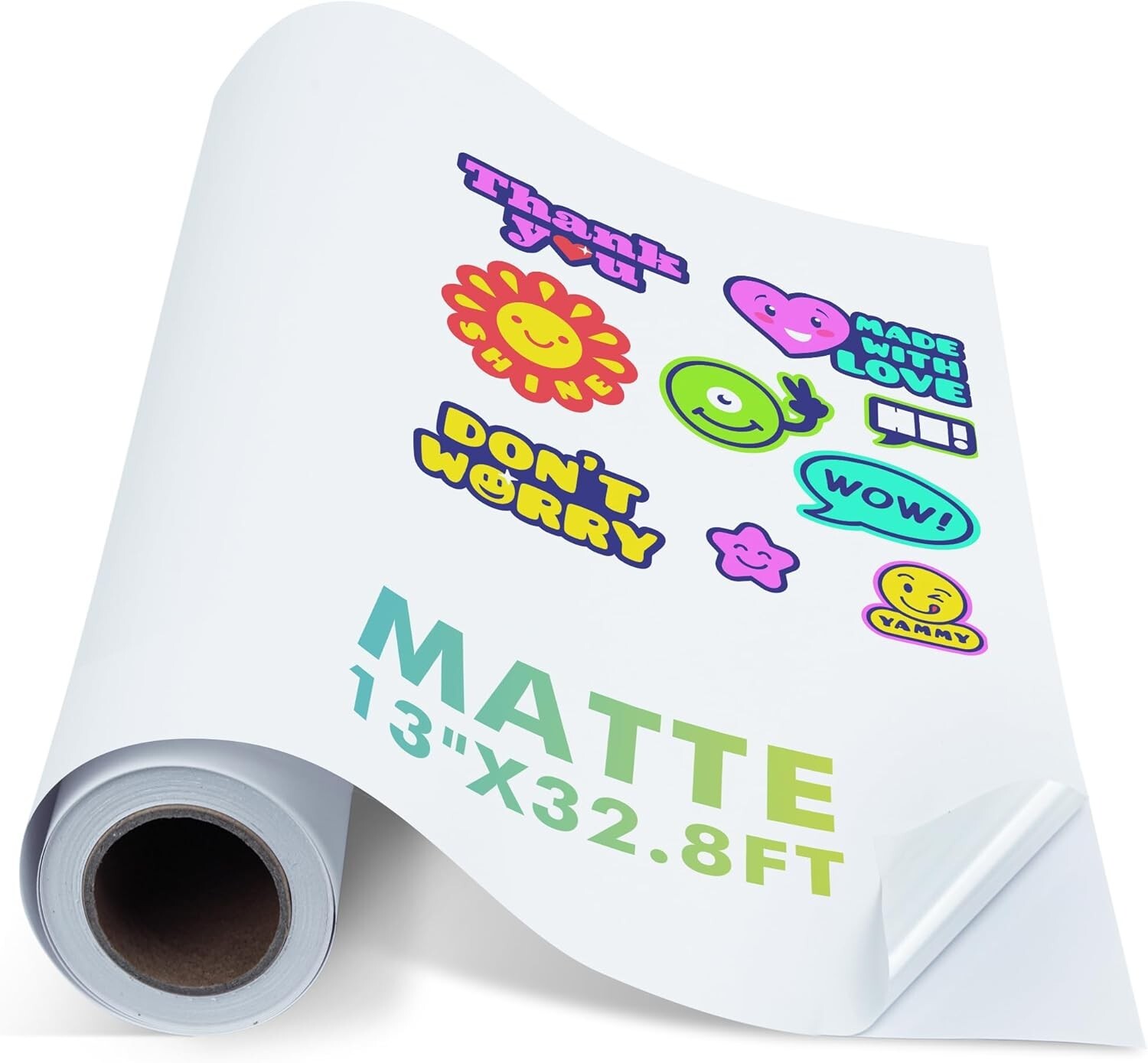 Koala Printable Vinyl Sticker Paper Roll for Inkjet Printer 13″X32.8 FT Matte