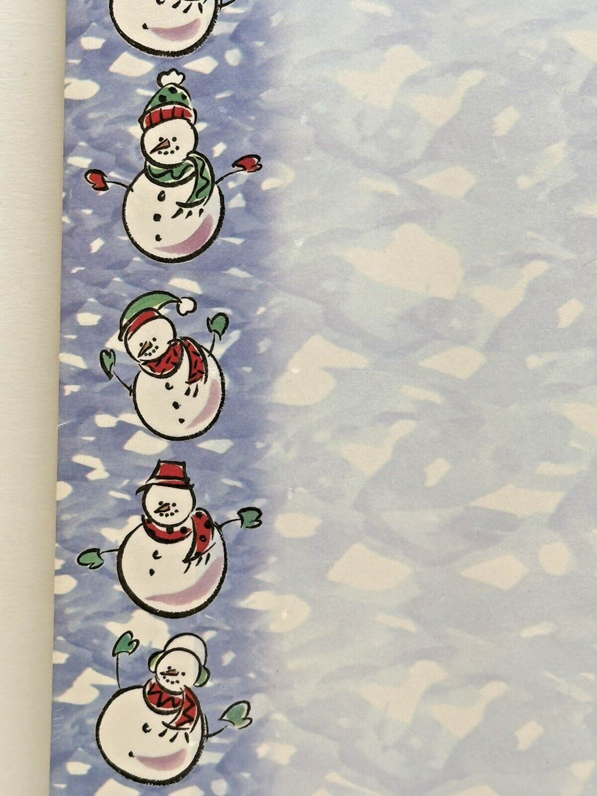 Computer Printer Letter Stationary Paper Christmas Snowman Stocking Noel