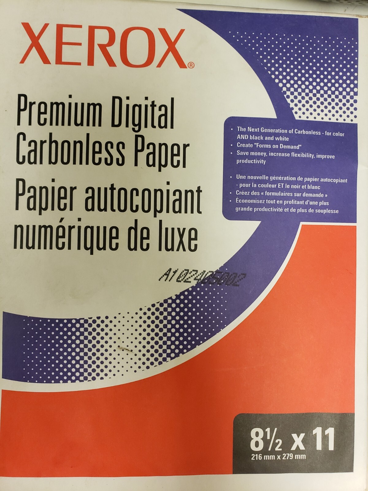 Xerox 8.5X11 Carbonless Paper White/Canary 3R12421 2 Part Straight 2500 Sheets