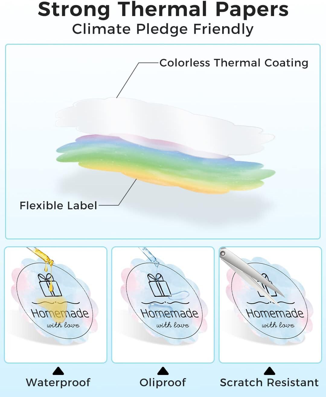2″ Direct Thermal Labels Holographic Self-Adhesive For Logo X-max Card Sticker