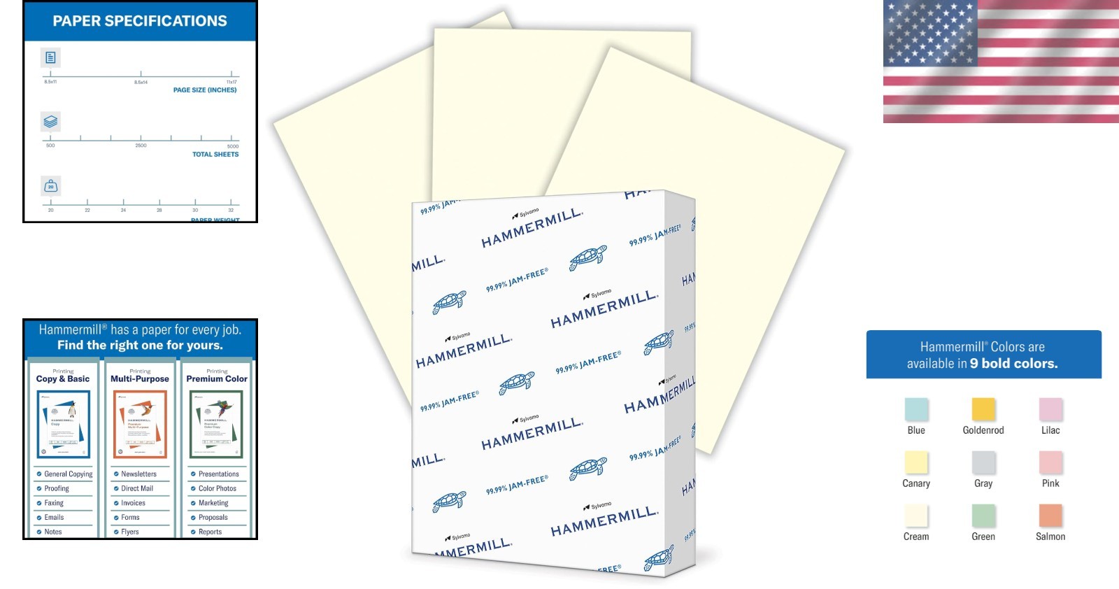20lb Cream Colored Printer Paper – 8.5×11, 500 Sheets, Eco-Friendly Quality