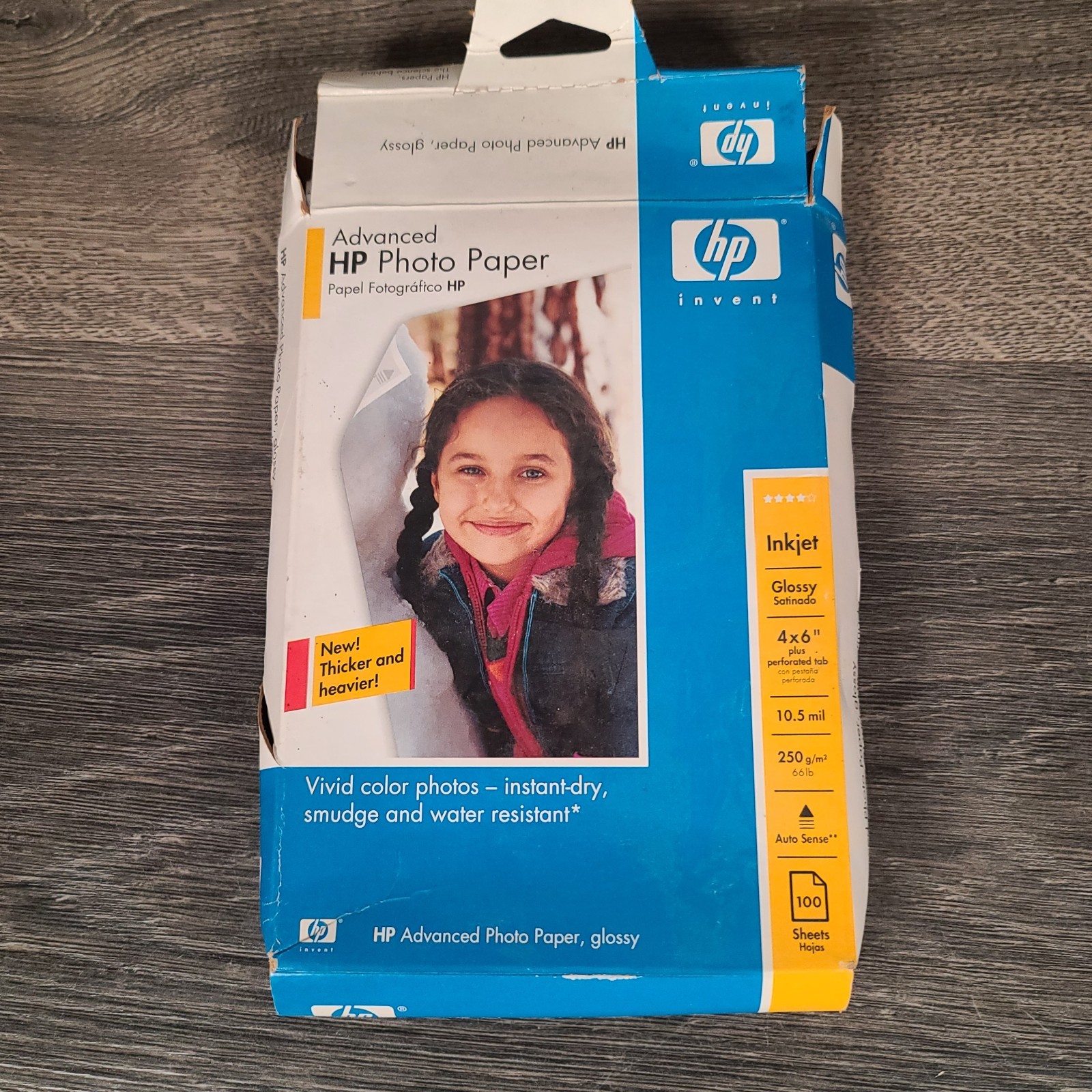 Lot of 2 Inkjet Photo Paper 4×6 Glossy Paper-1 Sealed Staples and 1 Open HP Box