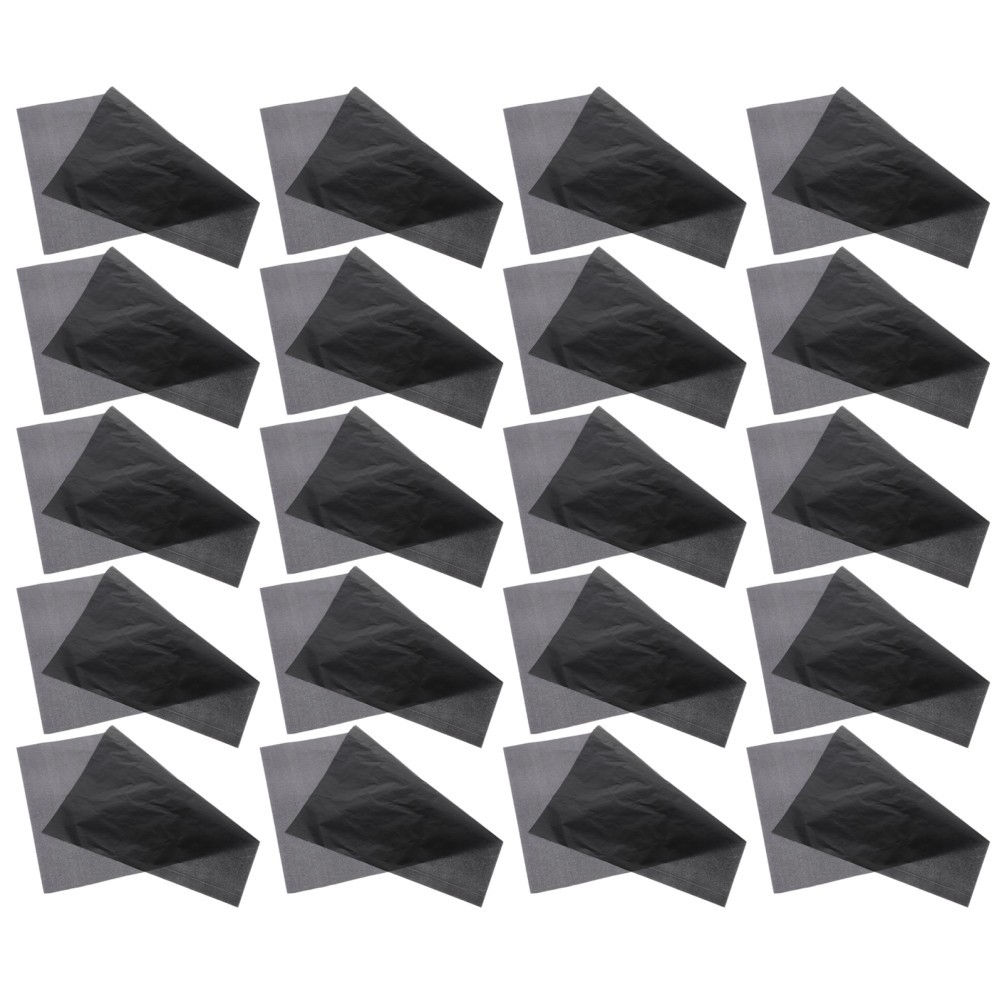 50Pcs Artist Grade Graphite Transfer Paper Reusable DIY Tracing Sheets Black