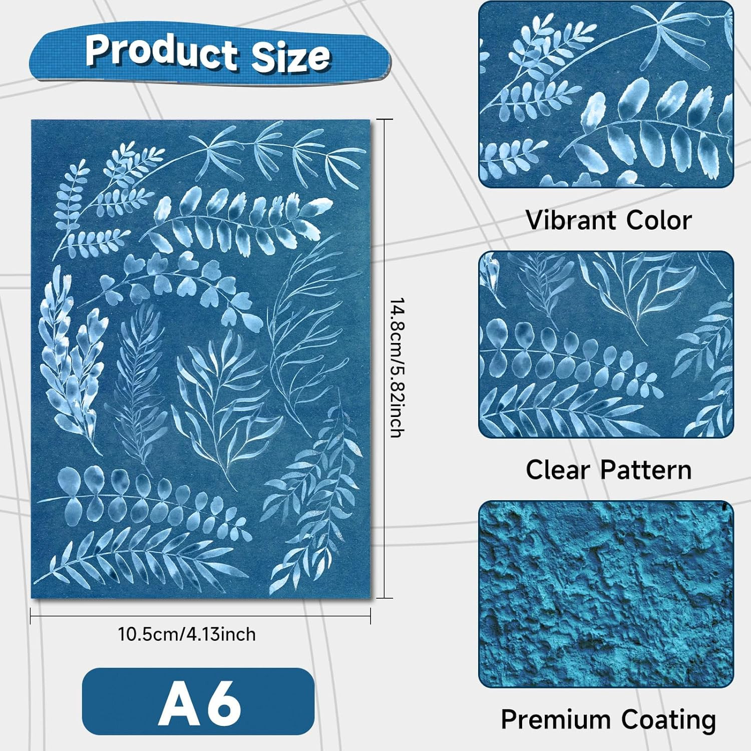 80 Pcs Cyanotype Paper, High Sensitivity Sun Print Paper Kit with 2 Sleeves and
