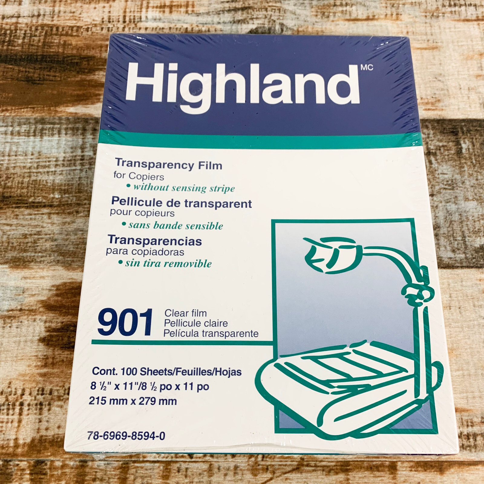 [NEW SEALED] 3M Highland Transparency Film 901 Clear Film 100 Sheets 8.5″ x 11″