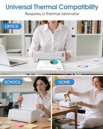 Pack Laminating Sheets, Hold 8.5 x 11 Inches, 3 Mil Thermal Laminating 300