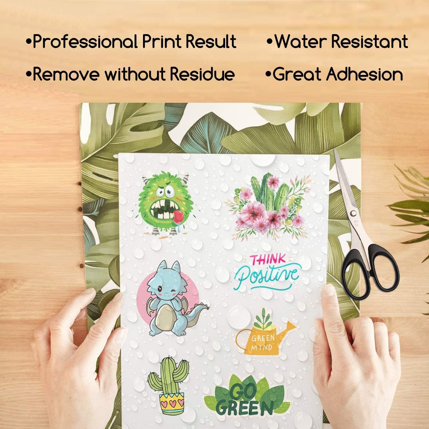 55 Sheets Vinyl Sticker Paper for Inkjet Printer – Glossy Printable Vinyl 8.5…