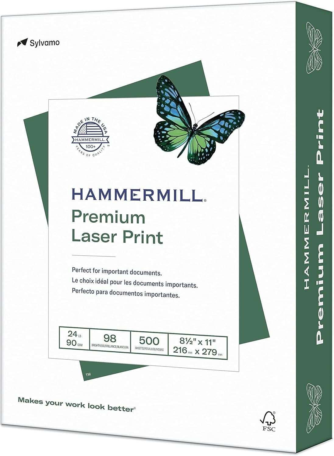 Color-Intensive 24 lb Printer Paper – 500 Sheets – 98 B