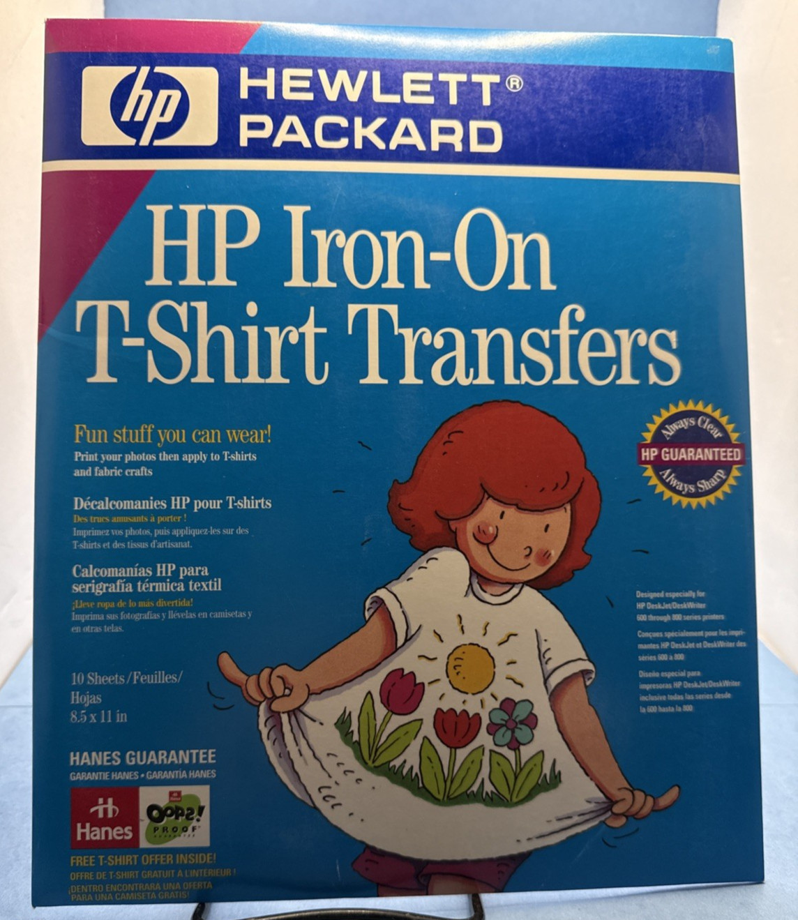 HP Iron On T Shirt Transfers 10 Transfer Sheets New Open Box Fun Craft