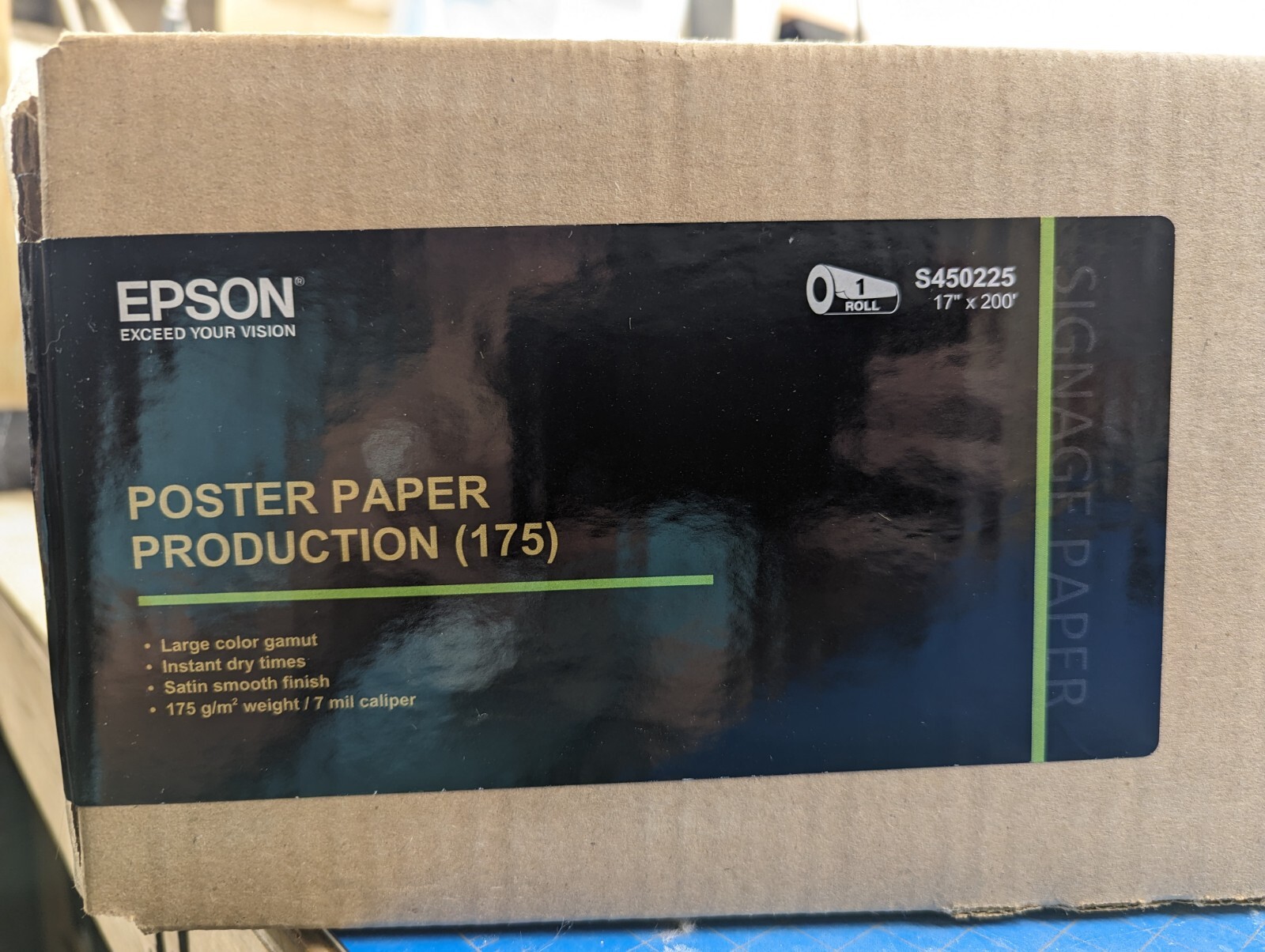 EPSON Poster Paper Production (175) S450225 17″ x 200′ Epson Paper Roll 17 Inch