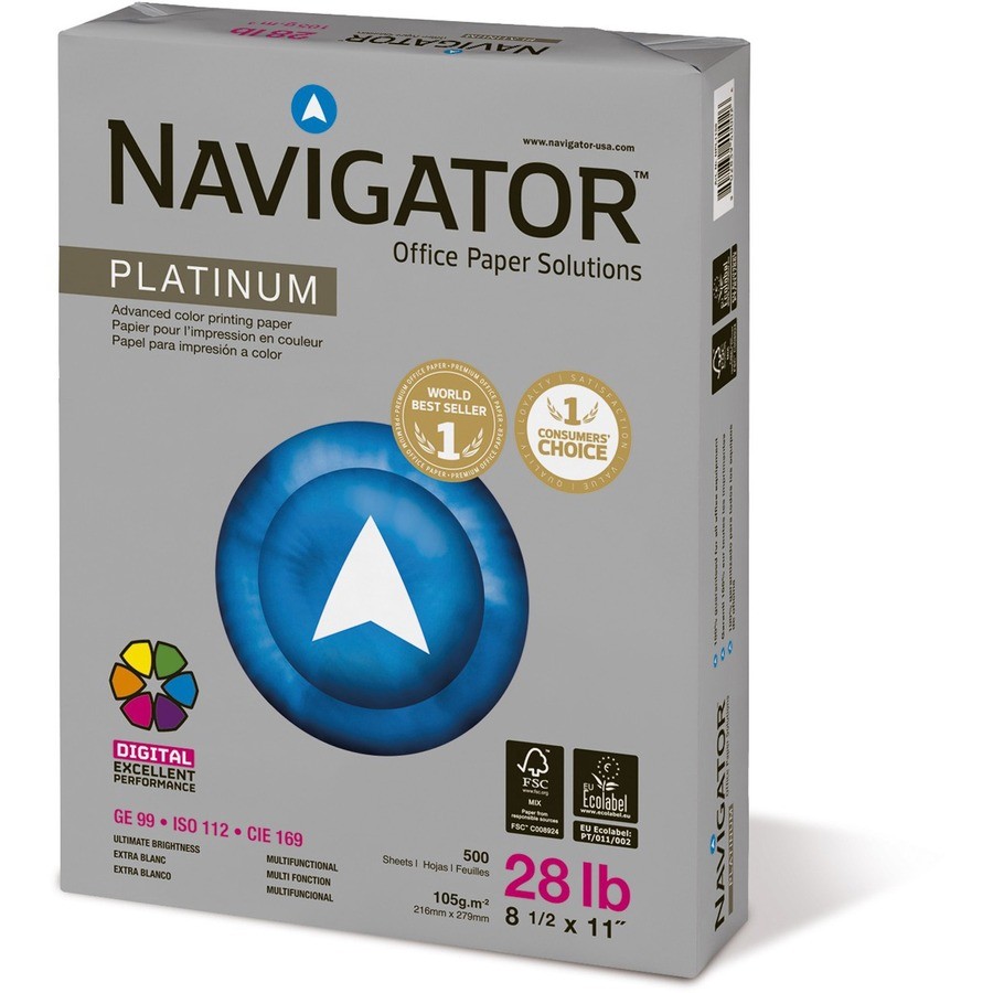 Soporcel NPL1128 Navigator Platinum Paper 28lb 2500 Sheets