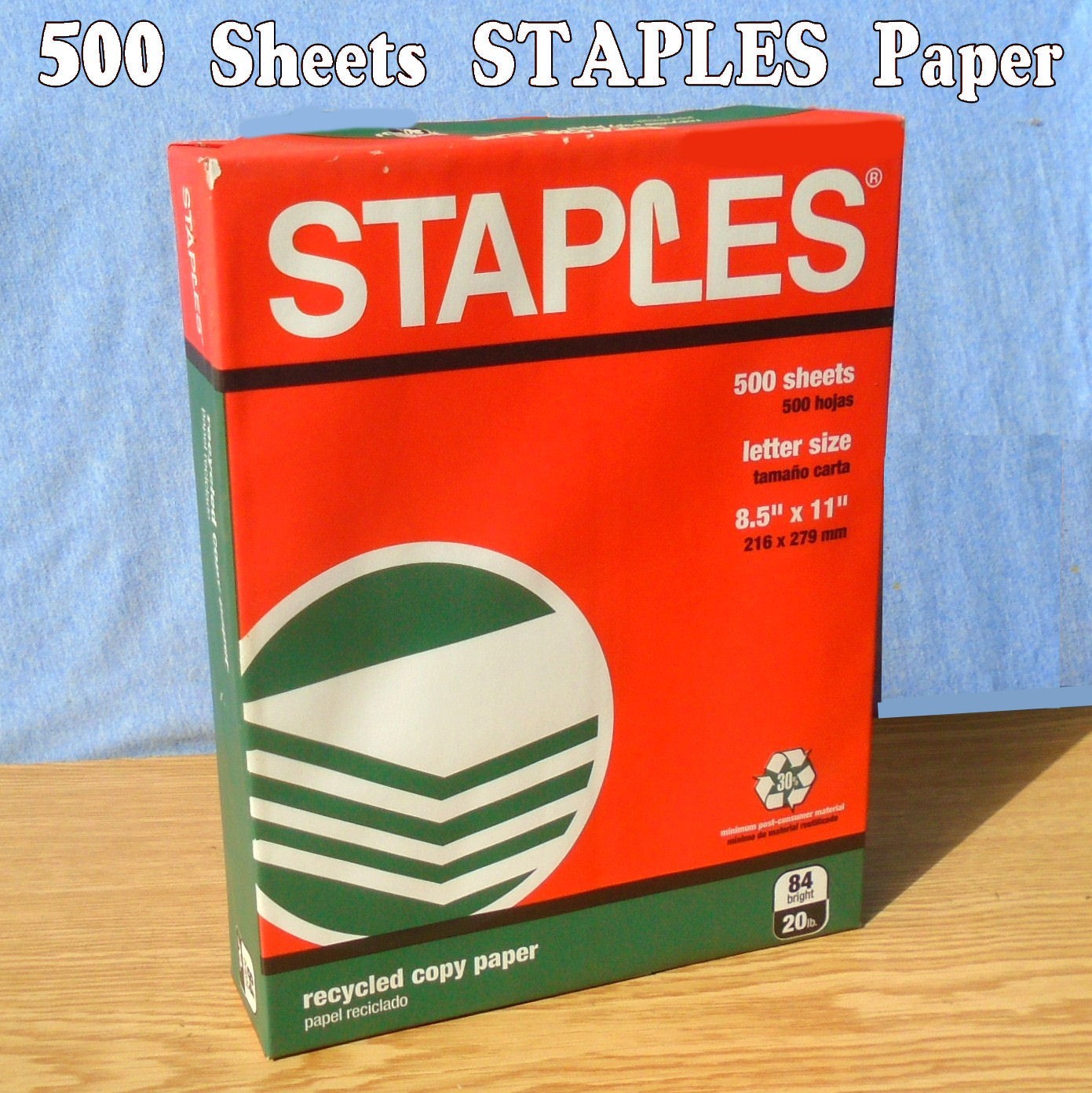 Staples Office Paper 8½”x11″ 20 lb. 500 Sheets 84 Bright – Sealed