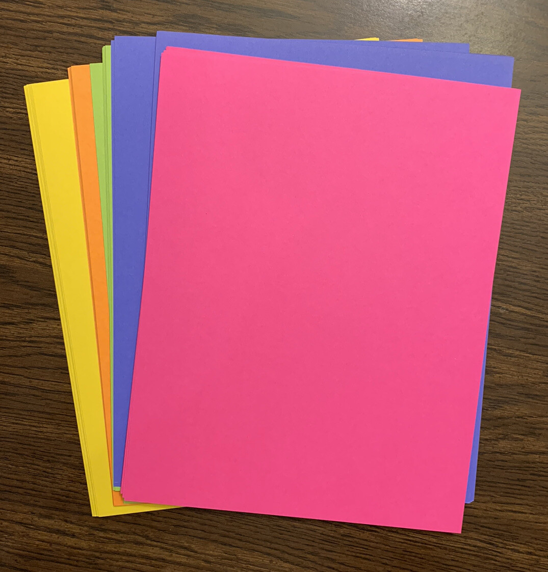 Card Stock Paper Wausau 25 Sheets green yellow blue pink orange Astrobrites