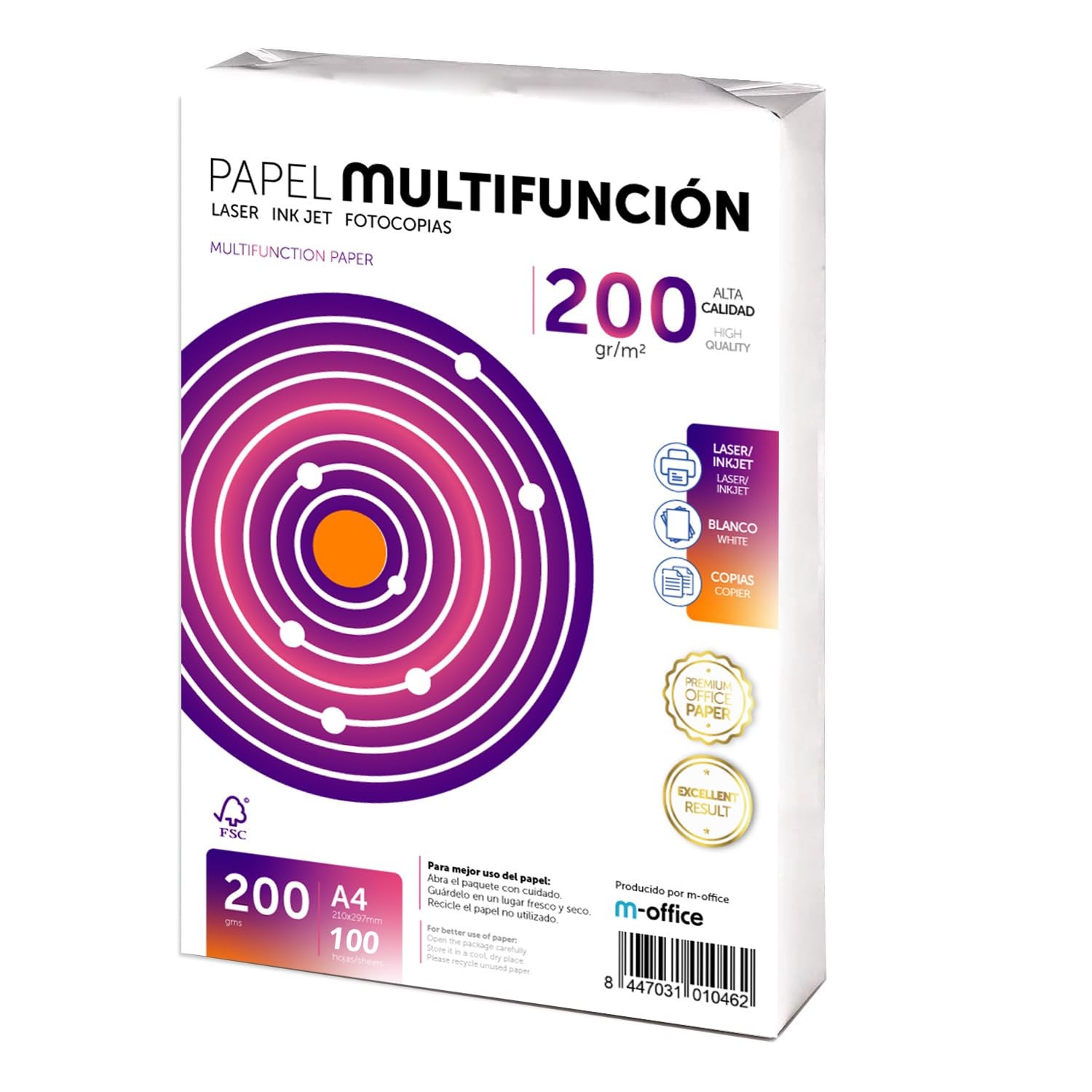 Folios A4, 200g, 100 Sheets, Multipurpose Paper, Printer, Laser and Inkjet Prints…