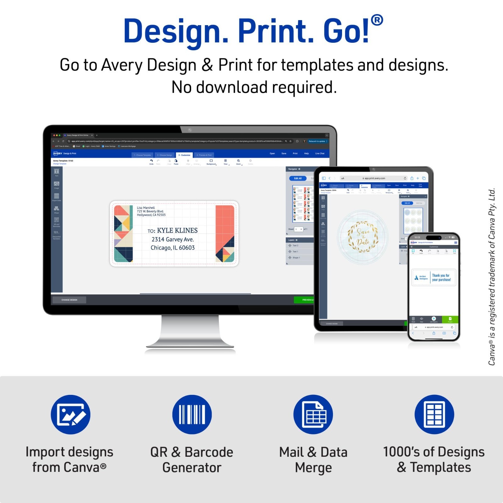Printable Business Cards 2″ x 3.5″, White, 1,000 Blank Cards, Inkjet Compatible,