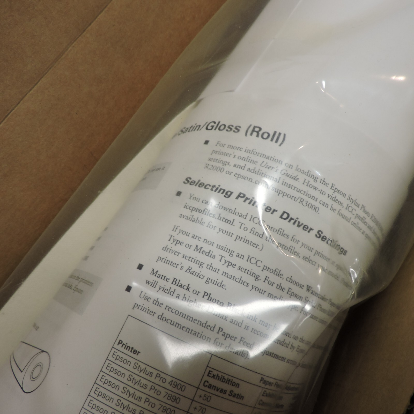 Epson Exhibition Canvas Satin S045250, 24″ x 40 ft. Roll