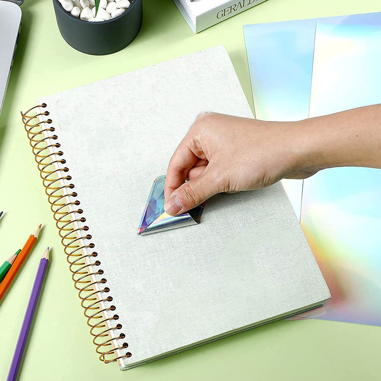 20Pcs Holographic Sticker Paper A4 Waterproof
