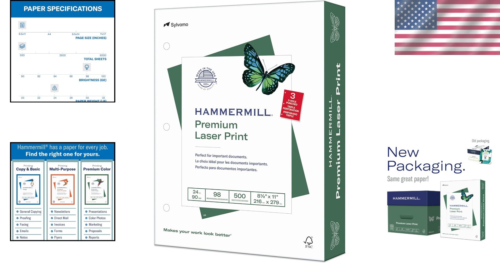 Sustainable 24 lb Copy Paper | 8.5 x 11 | 3 Hole | 500 Sheets – Sharp Prints