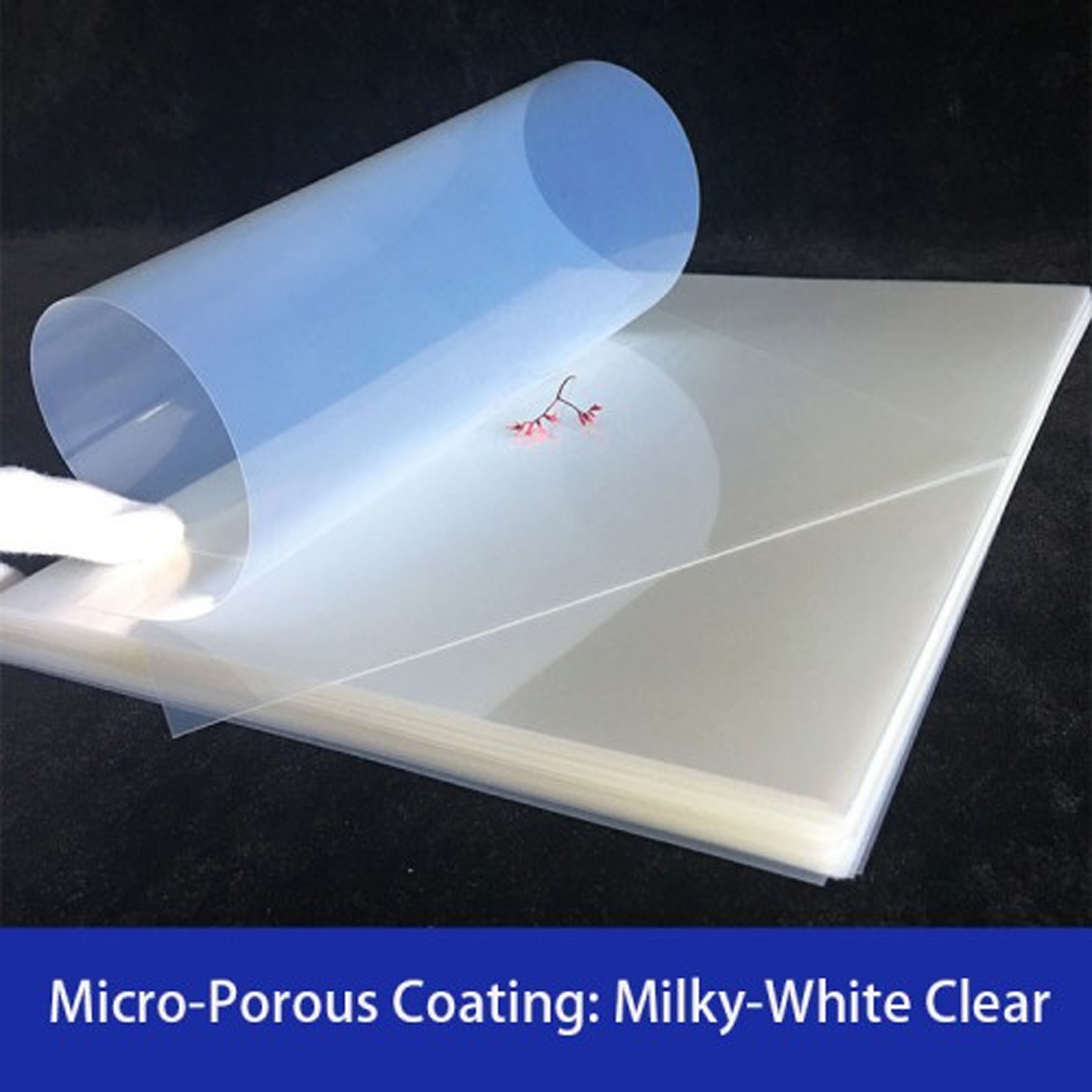 50sheets，8.5″x11″(A4)，Waterproof Inkjet Milky Transparency Screen Printing Film