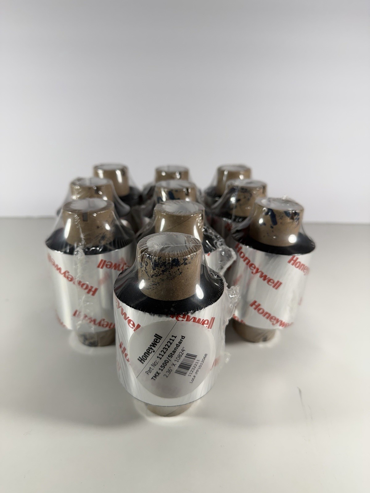 PACK OF 10! Intermec HONEYWELL TMX1500 WAX RIBBONS 2.36″ X 10824″ PN 11232211