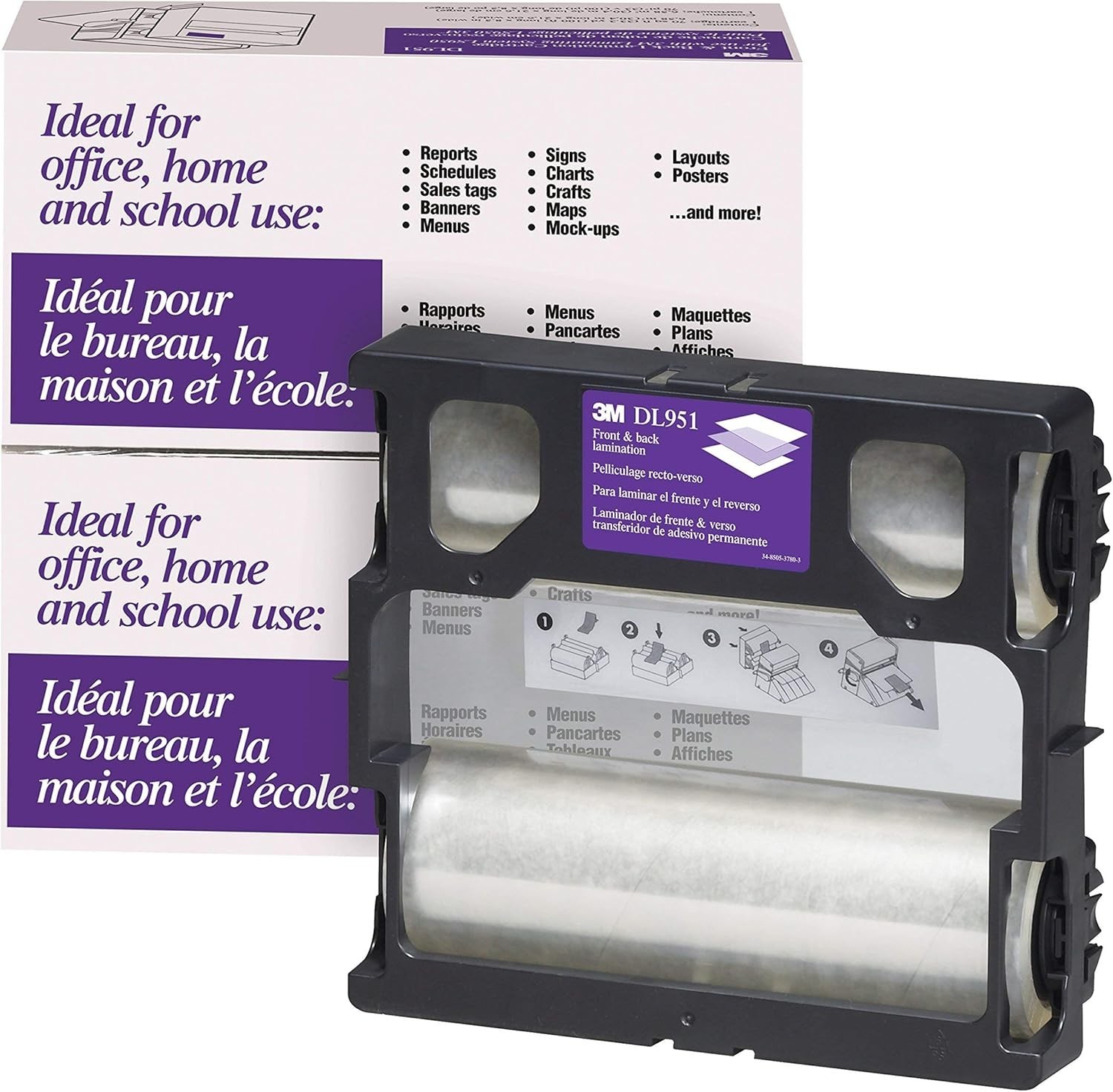 Dual Laminate Refill Cartridge Laminator Machine Transparent