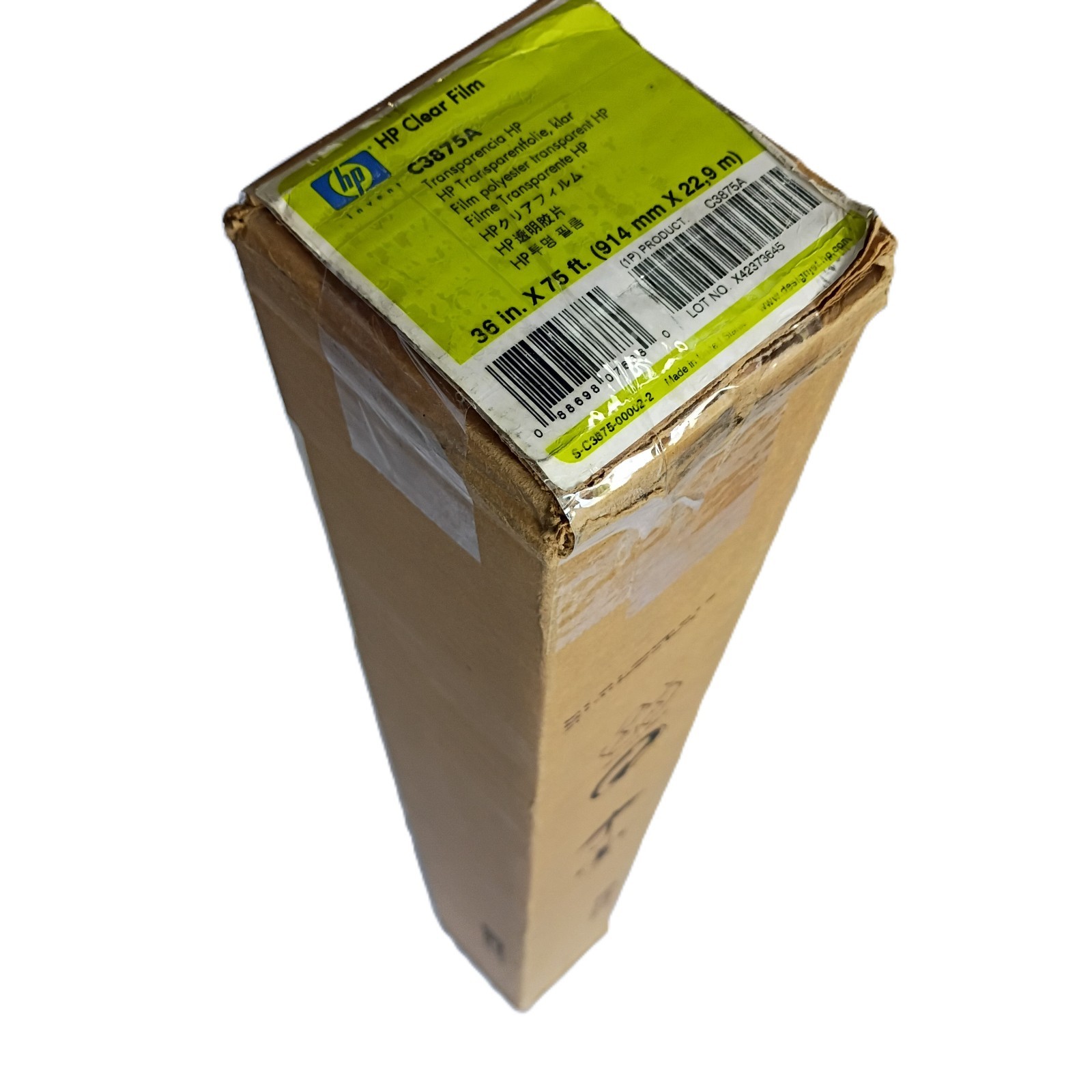 HP C3875A Clear Film 36″ x 55 ft Roll DesignJet Transparency Original