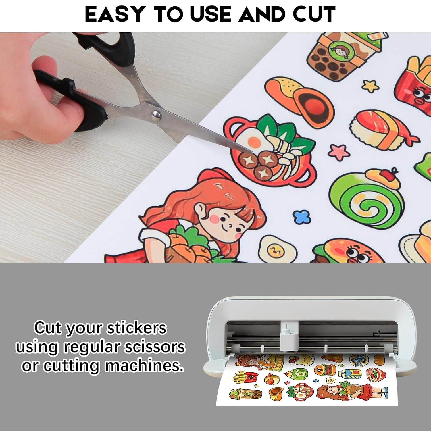 30 Sheets Clear Vinyl Printable Sticker Paper for Inkjet Printers Premium Vinyl