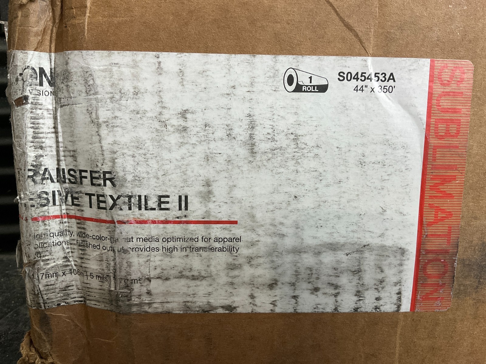 Epson DS Transfer Adhesive Textile Paper II Roll 44″x350′ S045453A ✅❤️️✅❤️️ NEW