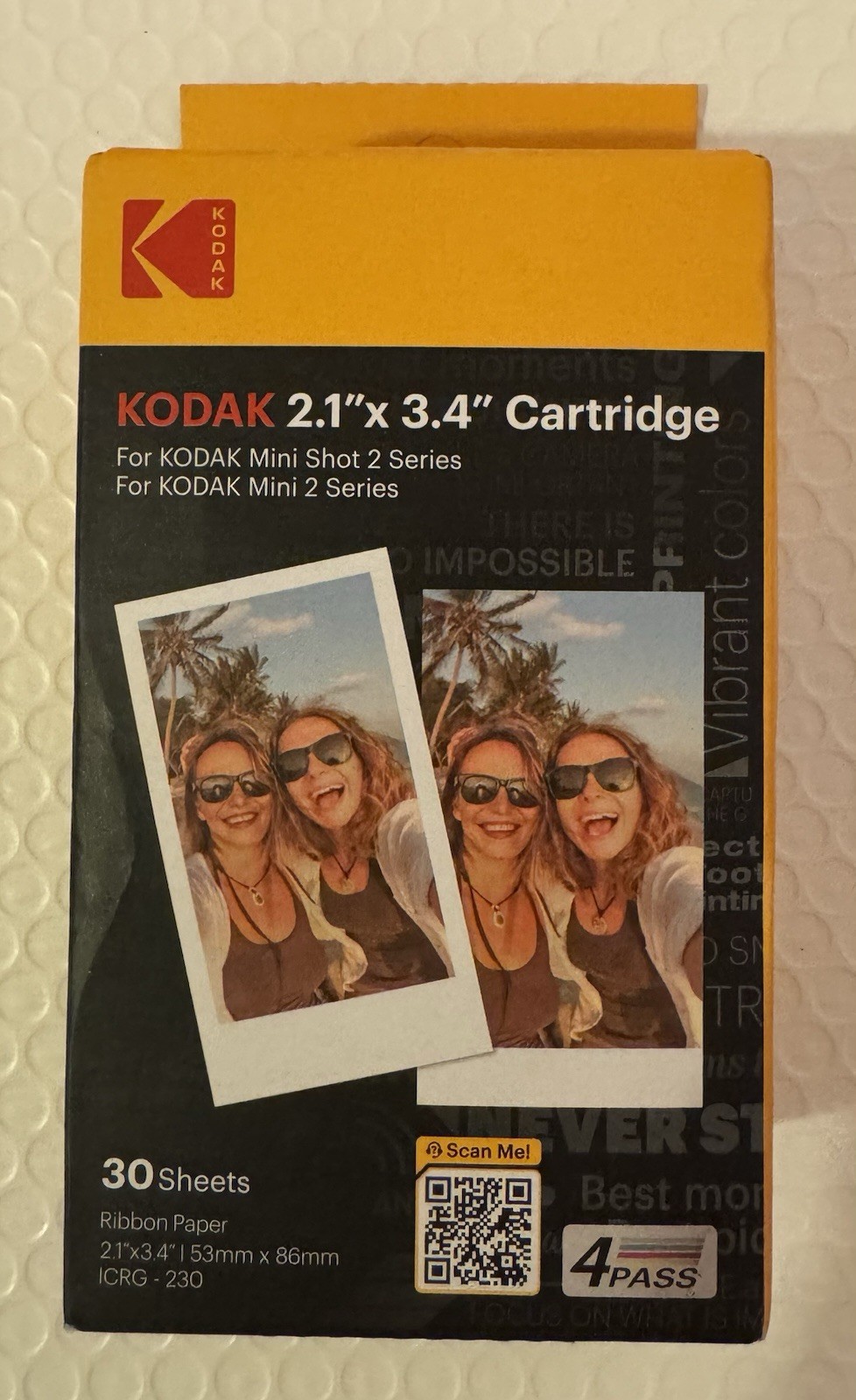 Kodak Cartridge 2.1 X 3.4 30 Sheets For Kodak Mini Shot 2 Series Brand New
