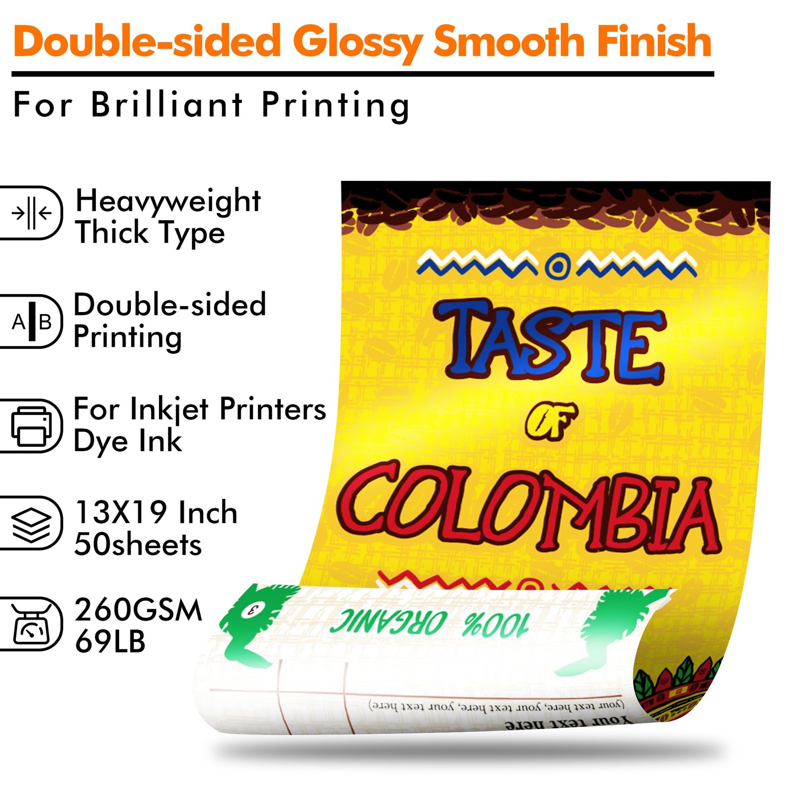 Koala Photo Paper 13×19 Inch Double Sided Glossy 260GSM 50 PCS Inkjet